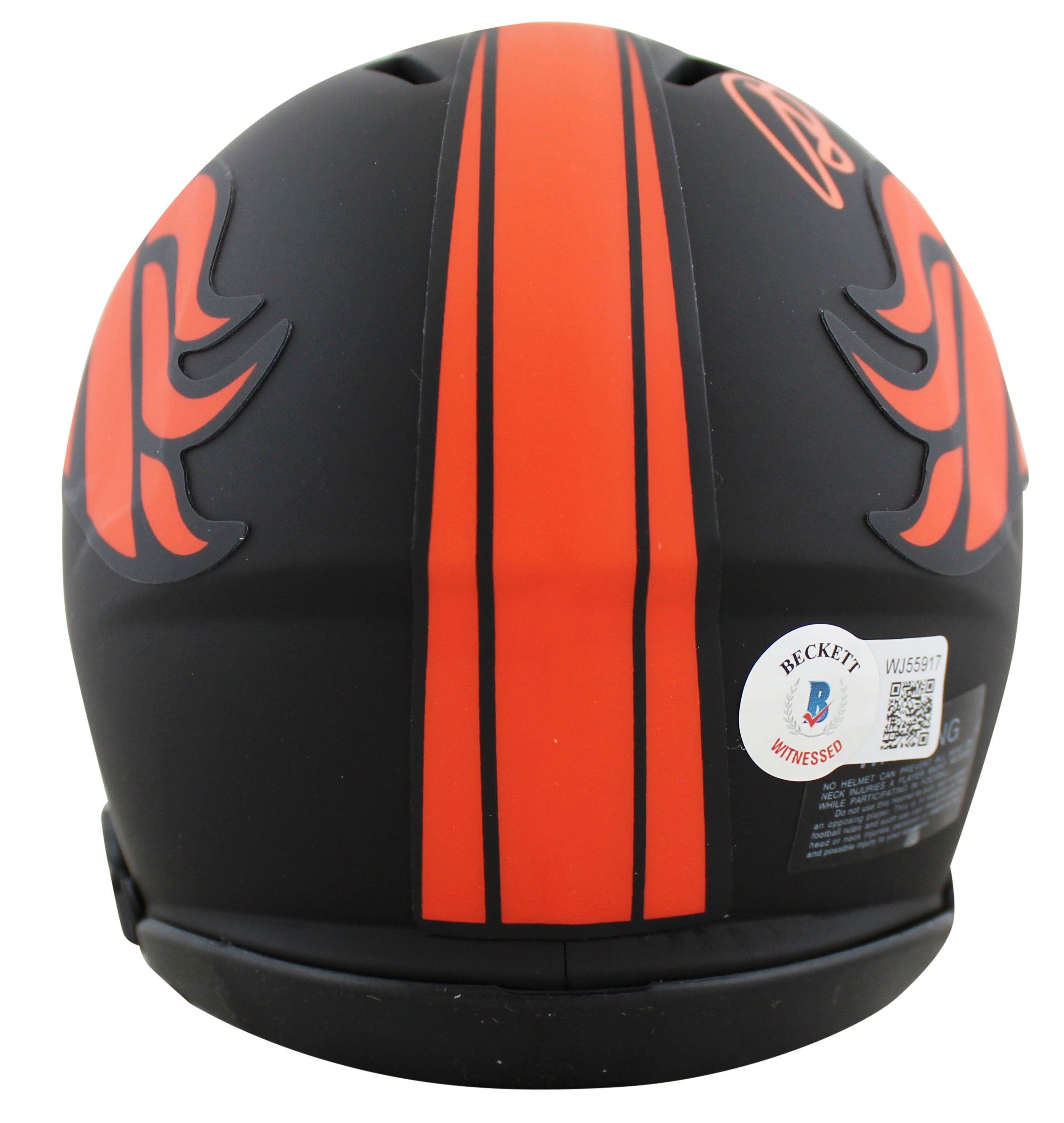 Broncos Shannon Sharpe Authentic Signed Eclipse Speed Mini Helmet BAS Witnessed