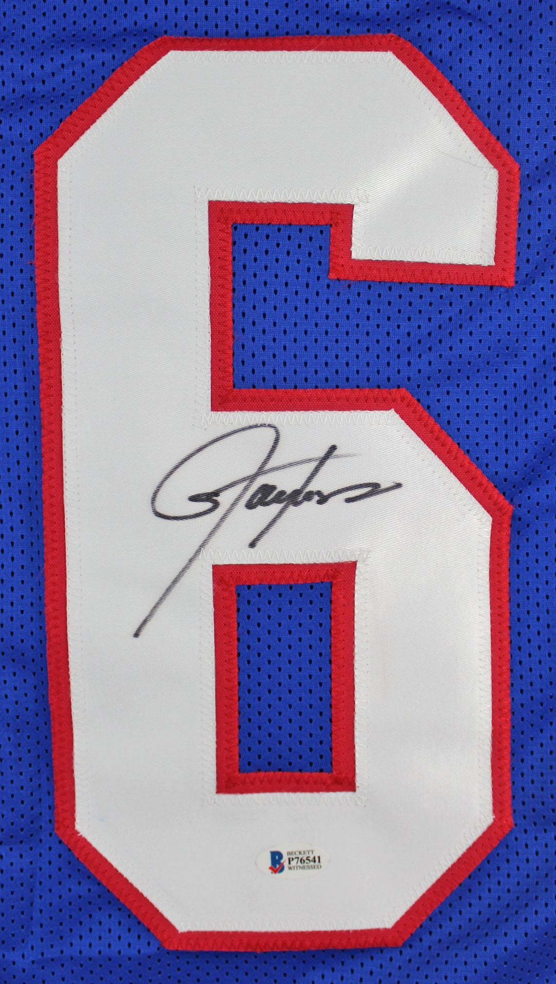 Lawrence Taylor Authentic Signed Blue Pro Style Jersey BAS or JSA Wit HOLIDAY DOORBUSTER