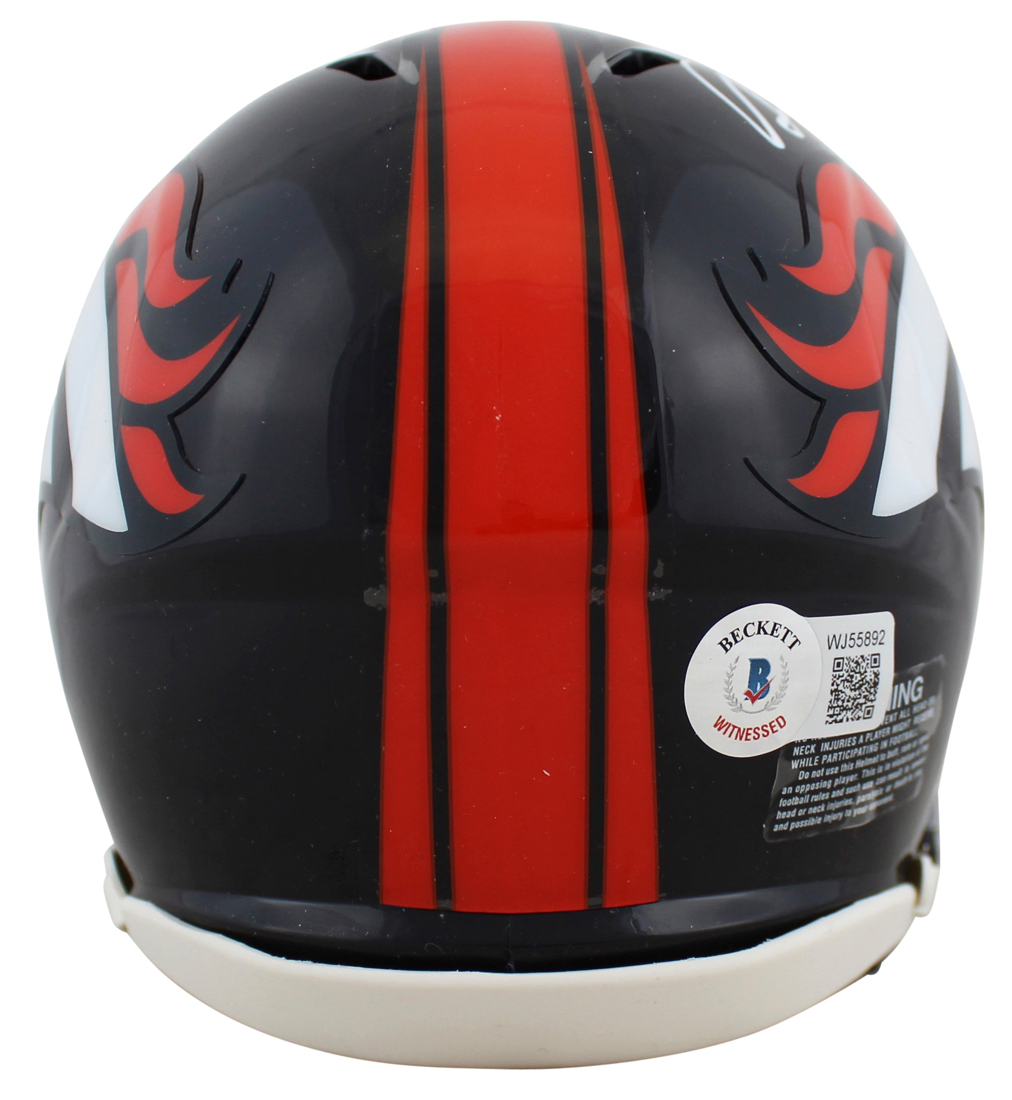 Broncos Shannon Sharpe Authentic Signed Speed Mini Helmet BAS Witnessed