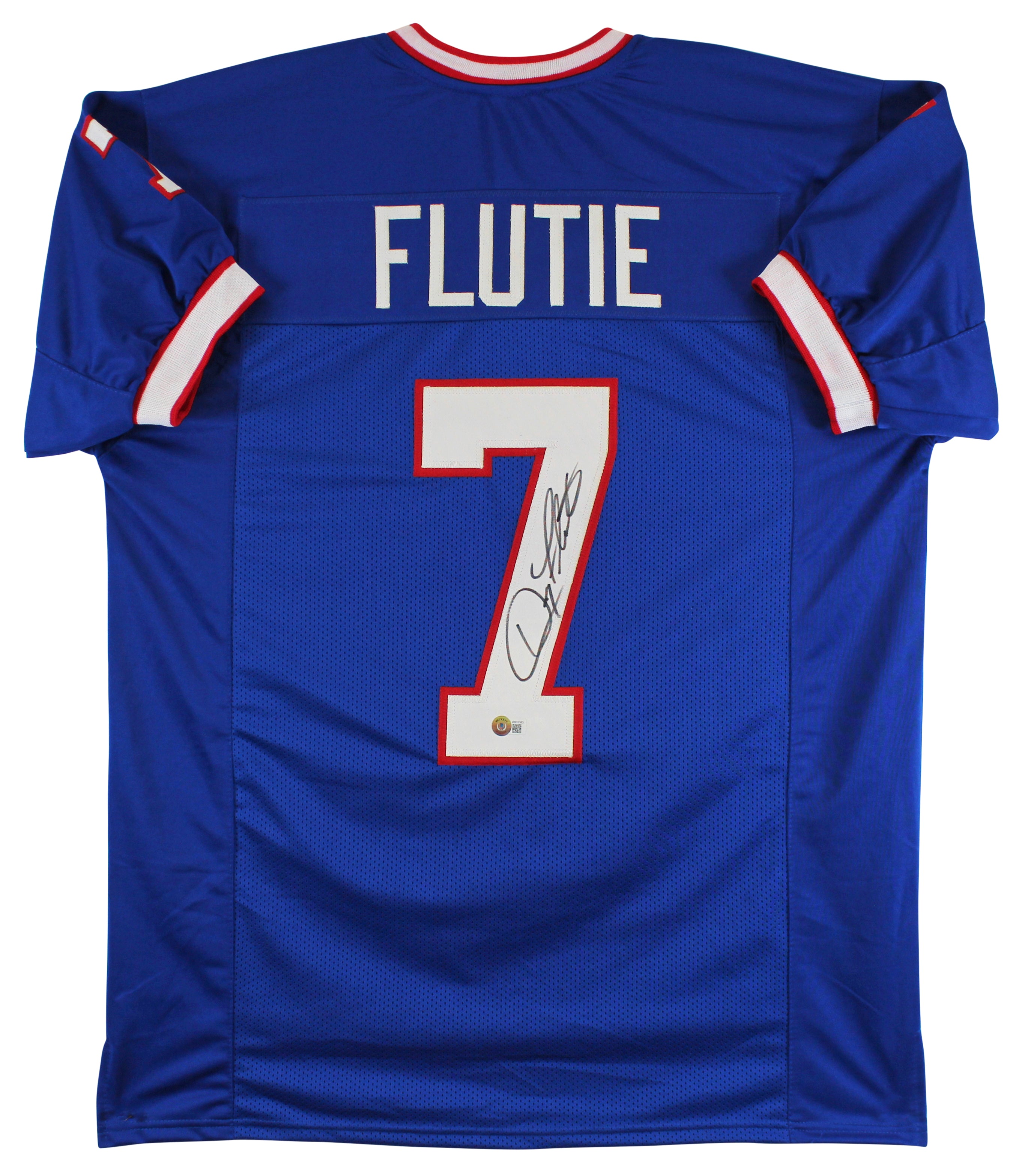 Doug Flutie Authentic Signed Blue Pro Style Jersey Autographed BAS Witnessed