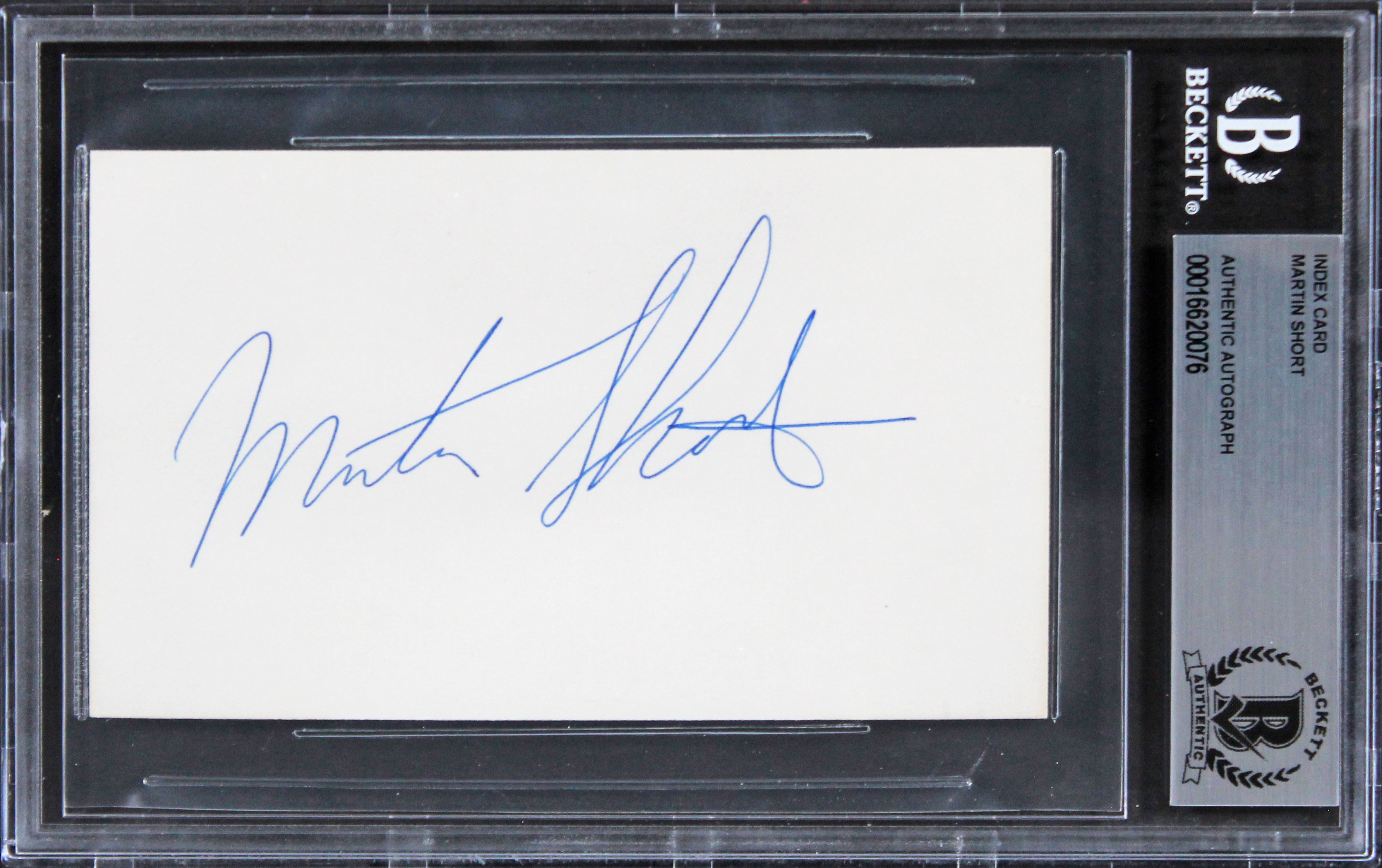 Martin Short Three Amigos! Authentic Signed 3x5 Index Card BAS Slabbed 2