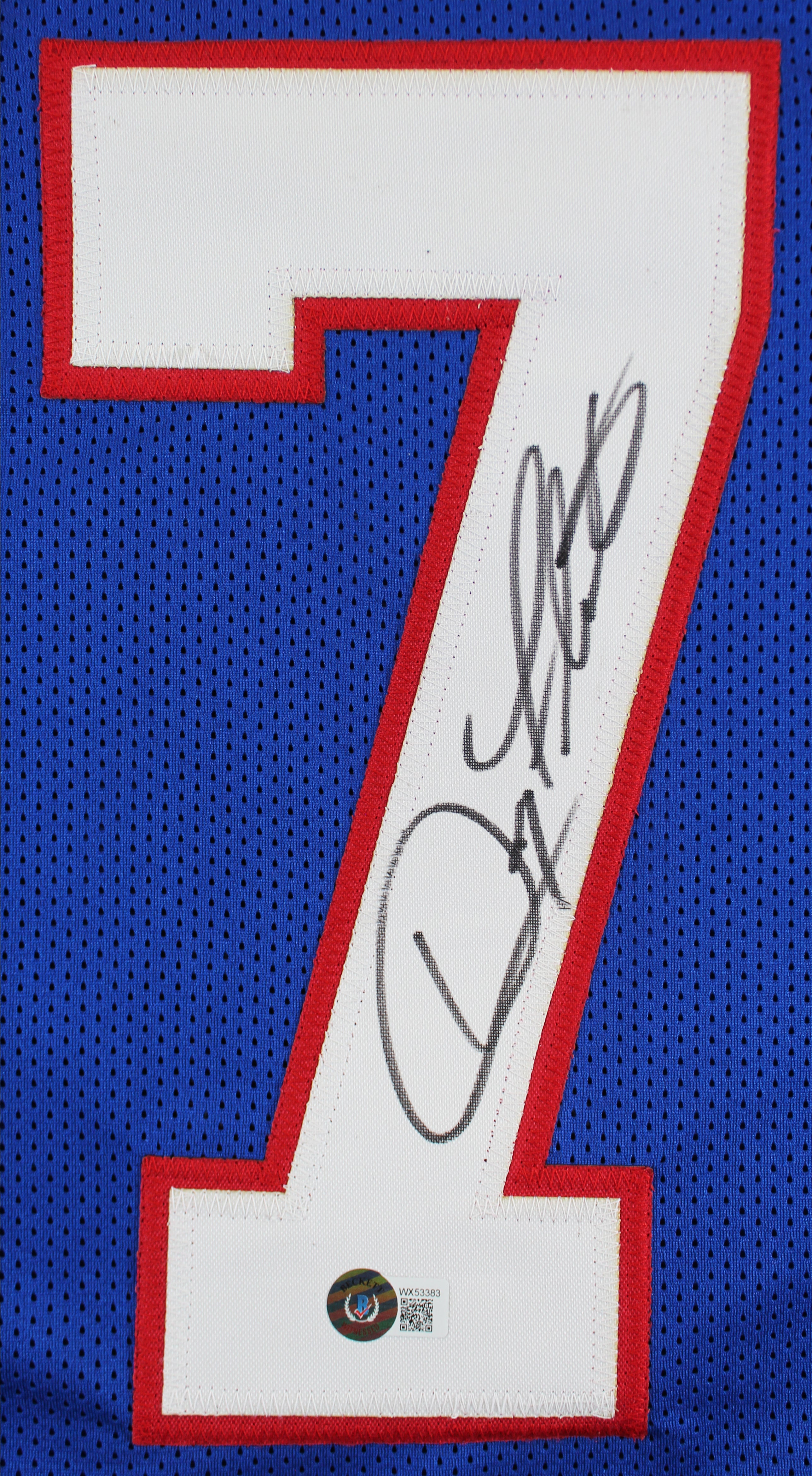 Doug Flutie Authentic Signed Blue Pro Style Jersey Autographed BAS Witnessed