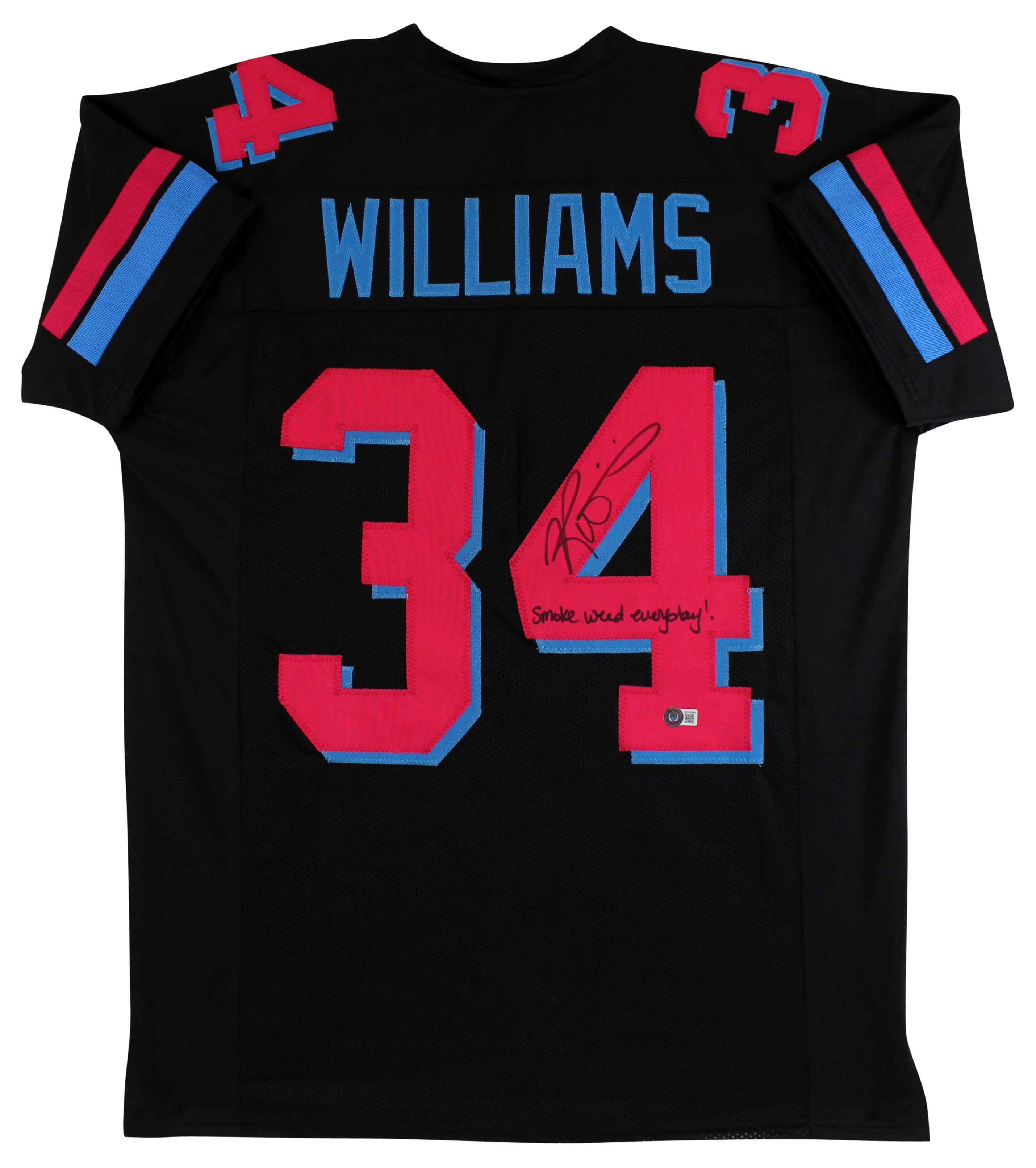 Ricky Williams Authentic Signed Black Miami Vice Pro Style Jersey BAS Witnessed