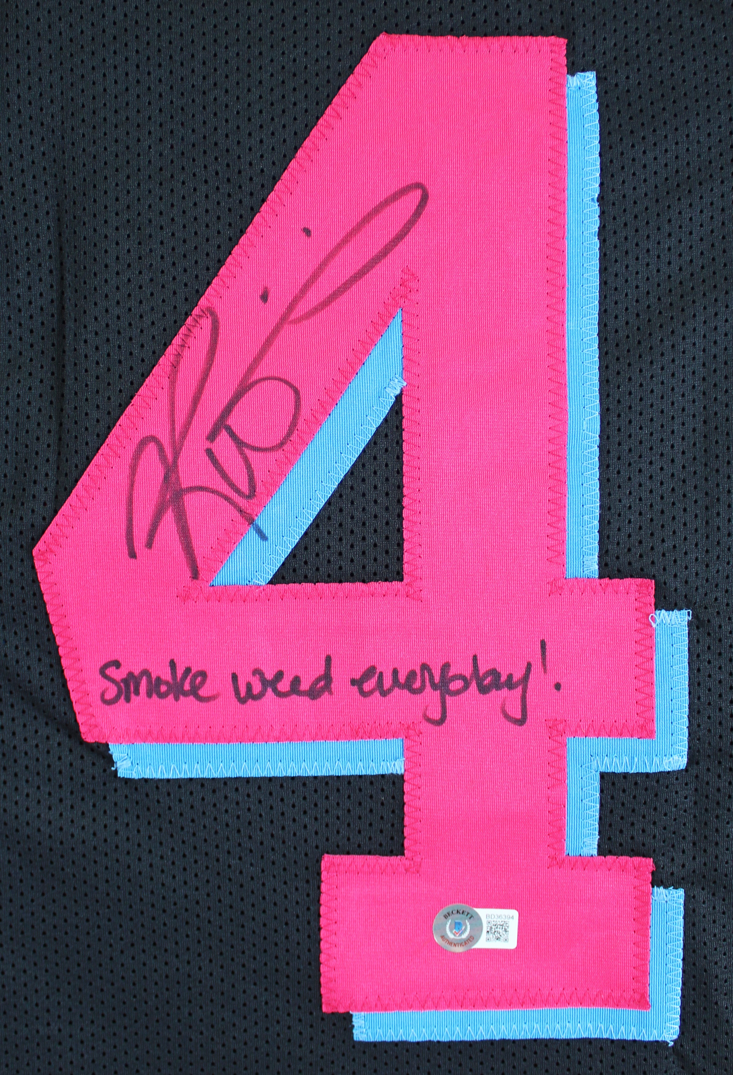 Ricky Williams Authentic Signed Black Miami Vice Pro Style Jersey BAS Witnessed