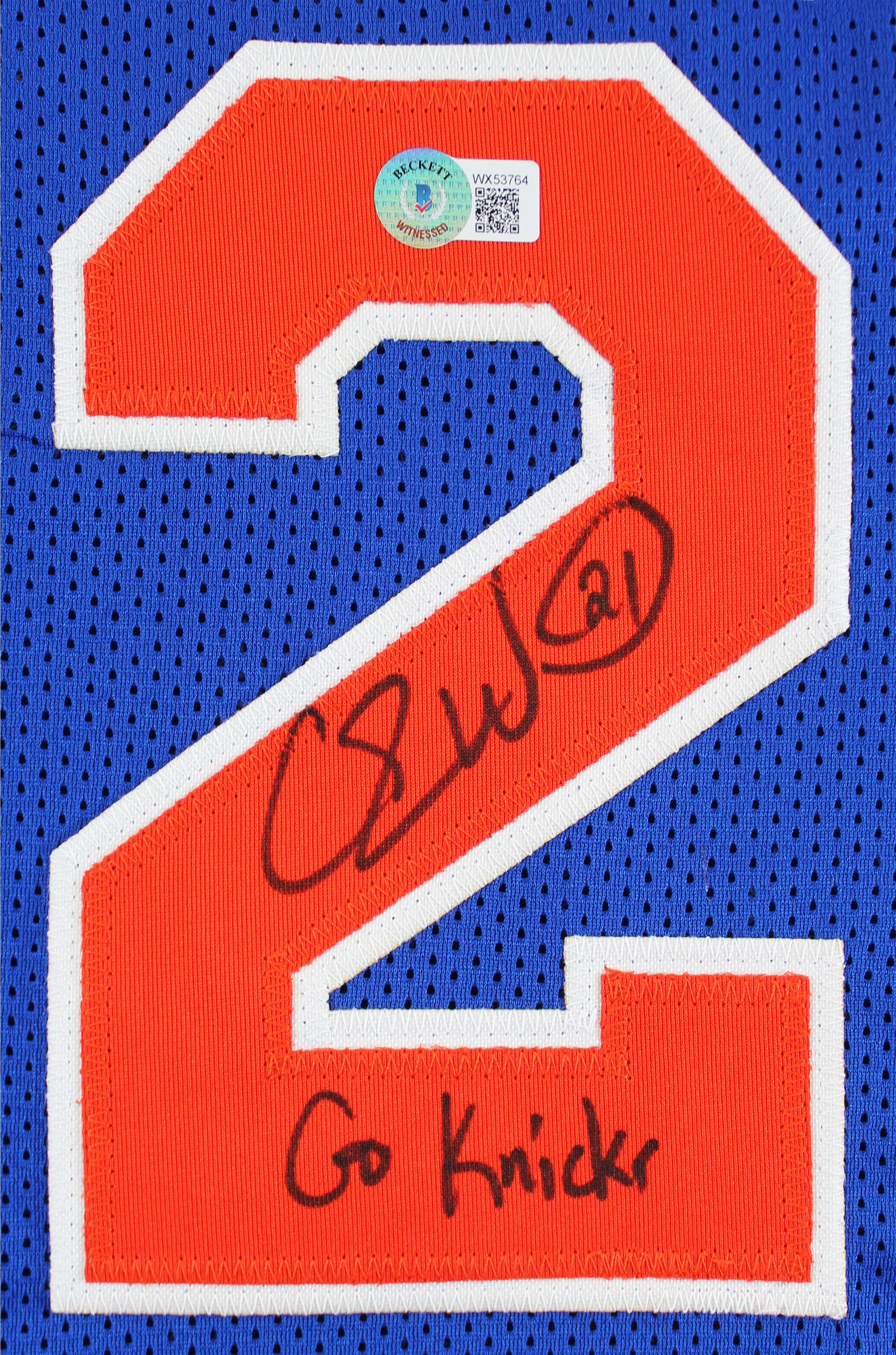 Charlie Ward "Go Knicks!" Authentic Signed Blue Pro Style Jersey Autographed BAS