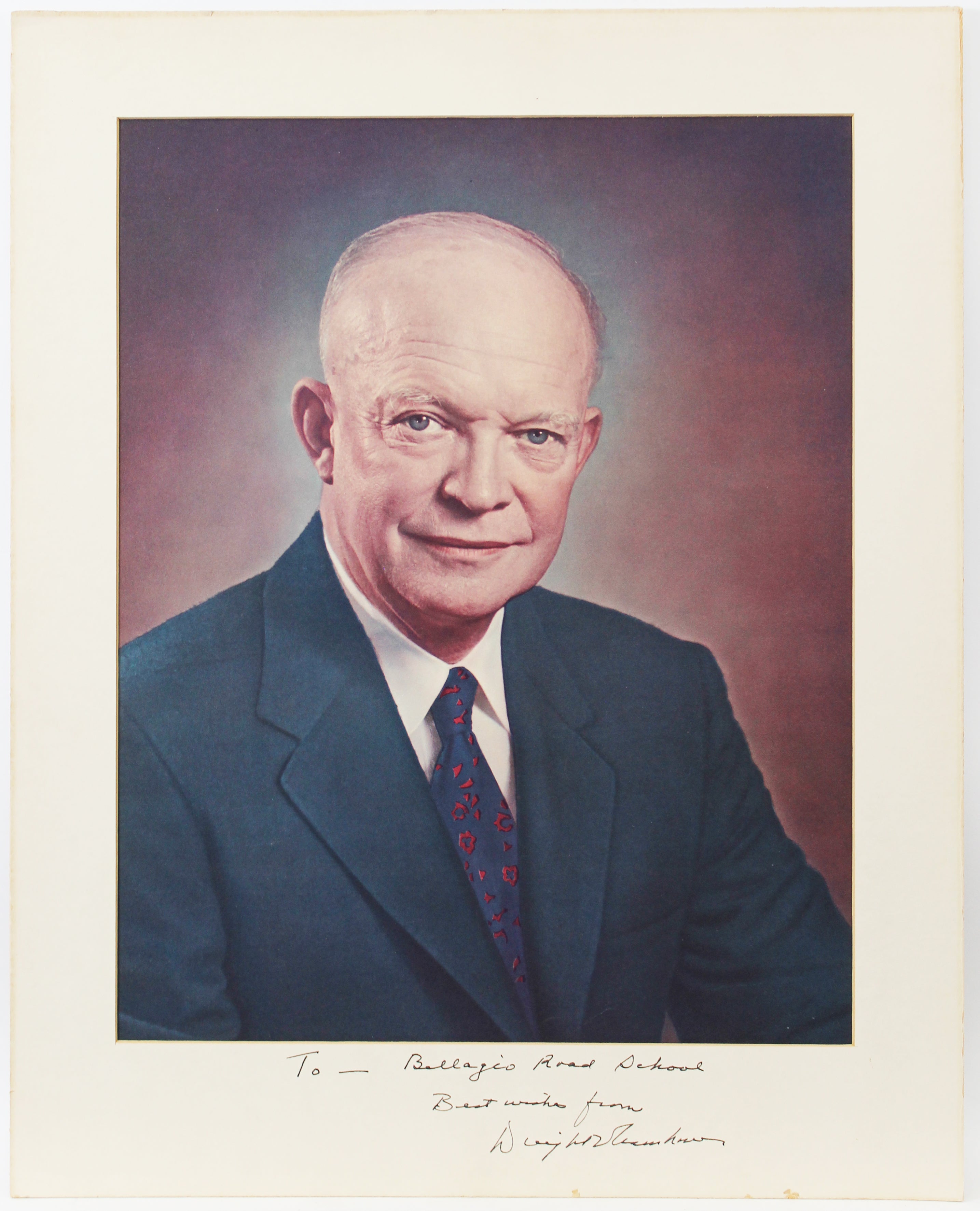 Dwight Eisenhower "Best Wishes" Authentic Signed 16x20 Matted Photo JSA #BB18153