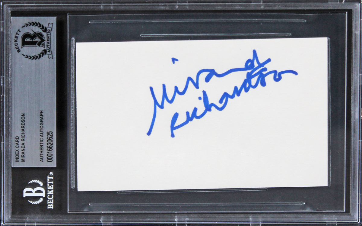 Miranda Richardson The Crying Game Authentic Signed 3x5 Index Card BAS Slabbed