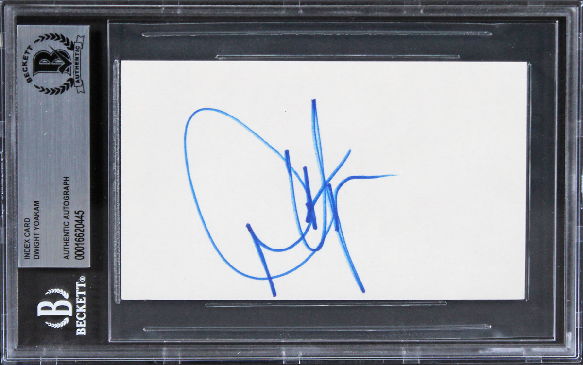 Dwight Yoakam Sling Blade Authentic Signed 3x5 Index Card BAS Slabbed