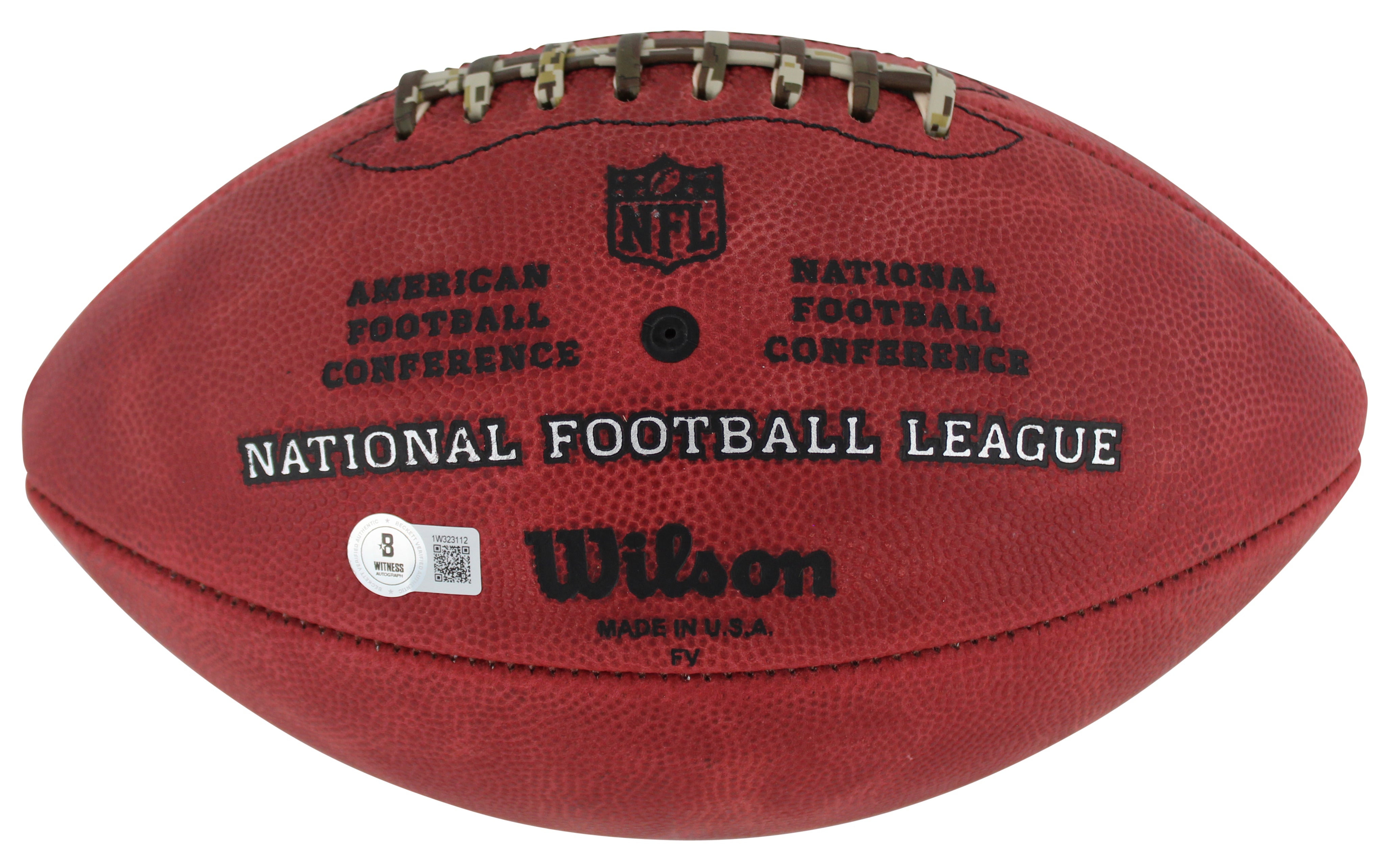 Steelers T.J. Watt Signed "The Duke" Team Showcase Nfl Football BAS Witnessed
