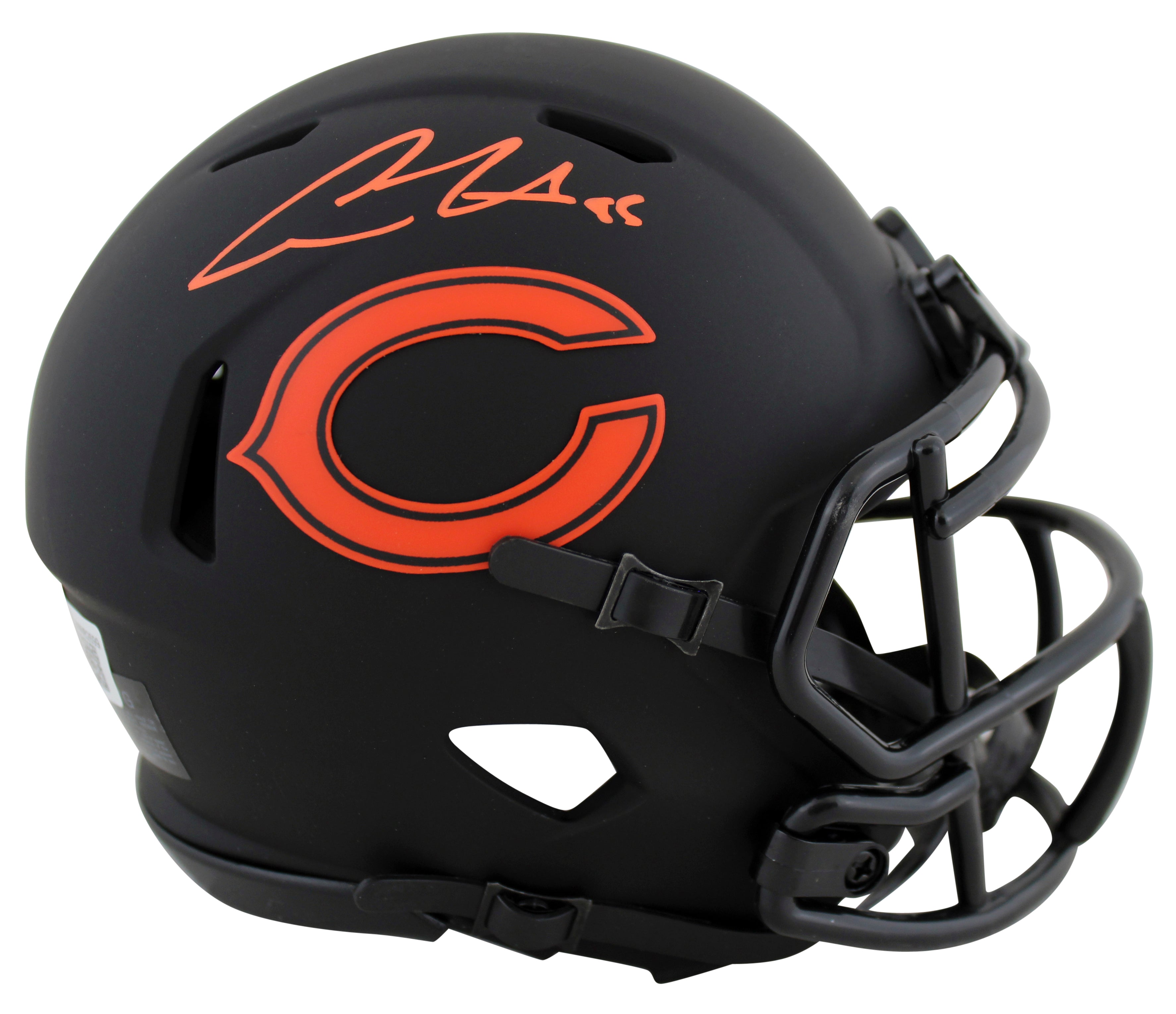 Bears Cole Kmet Authentic Signed Eclipse Speed Mini Helmet BAS Witnessed