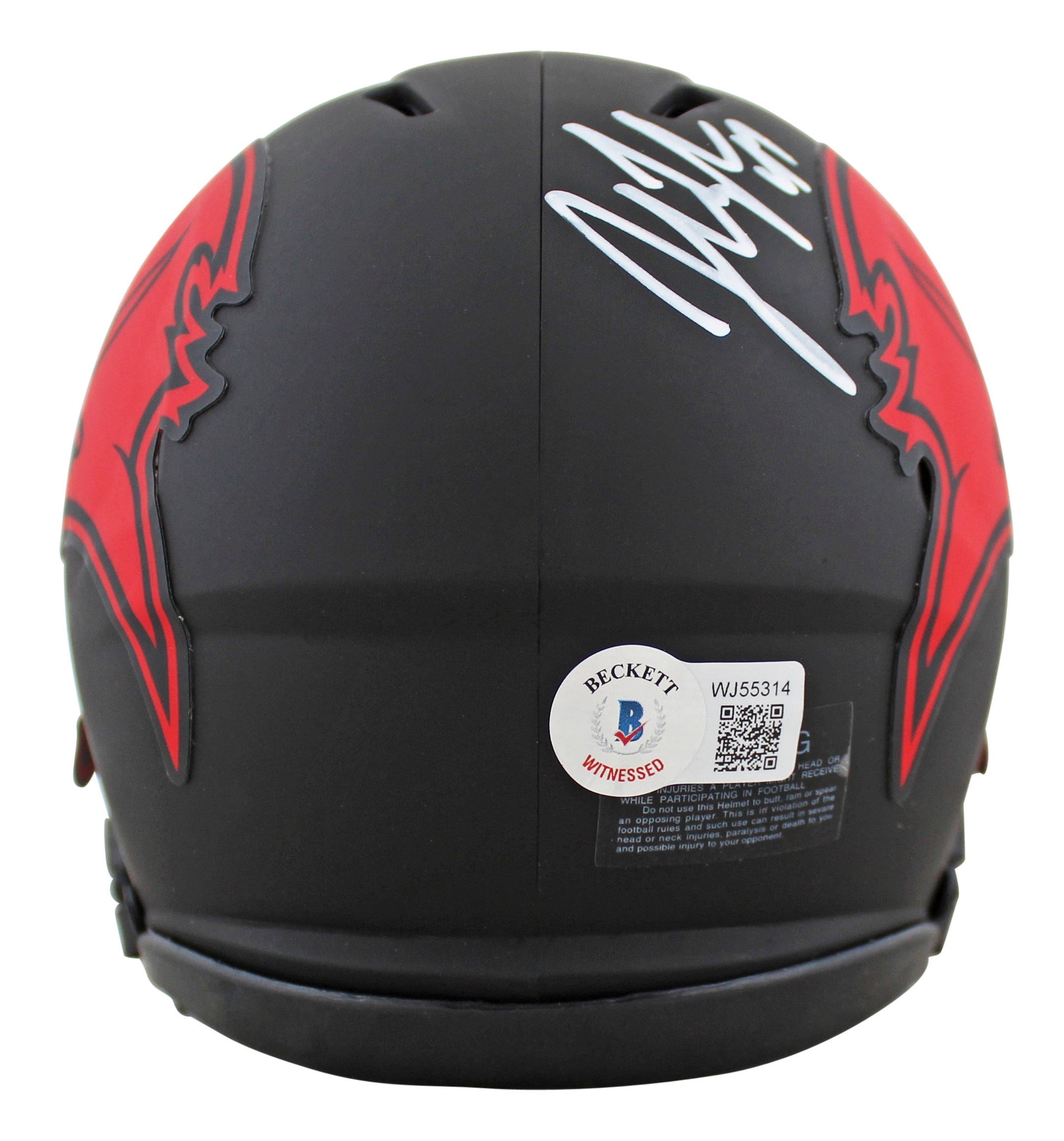 Buccaneers John Lynch Authentic Signed Eclipse Speed Mini Helmet BAS Witnessed