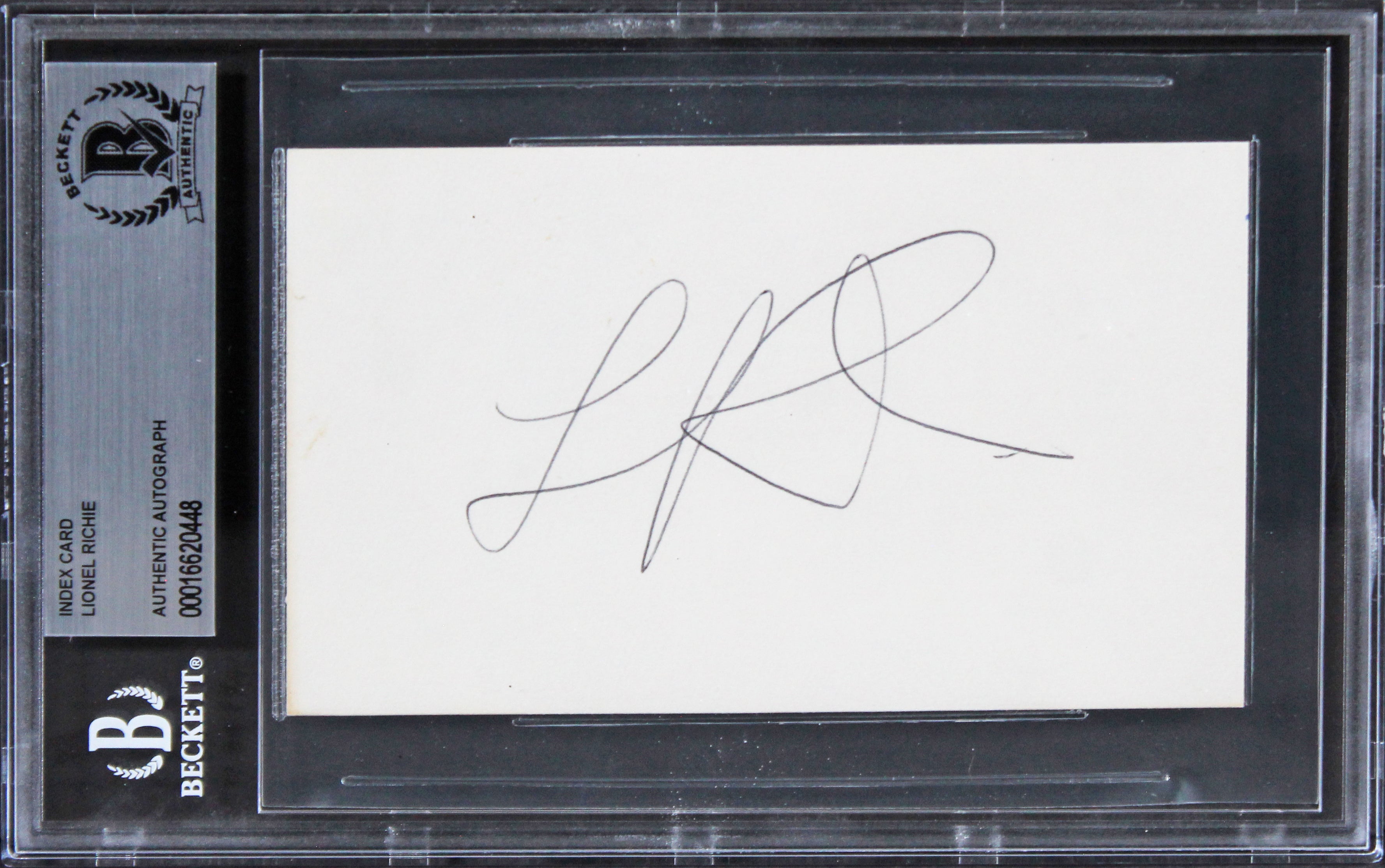 Lionel Richie American Idol Authentic Signed 3x5 Index Card BAS Slabbed 2