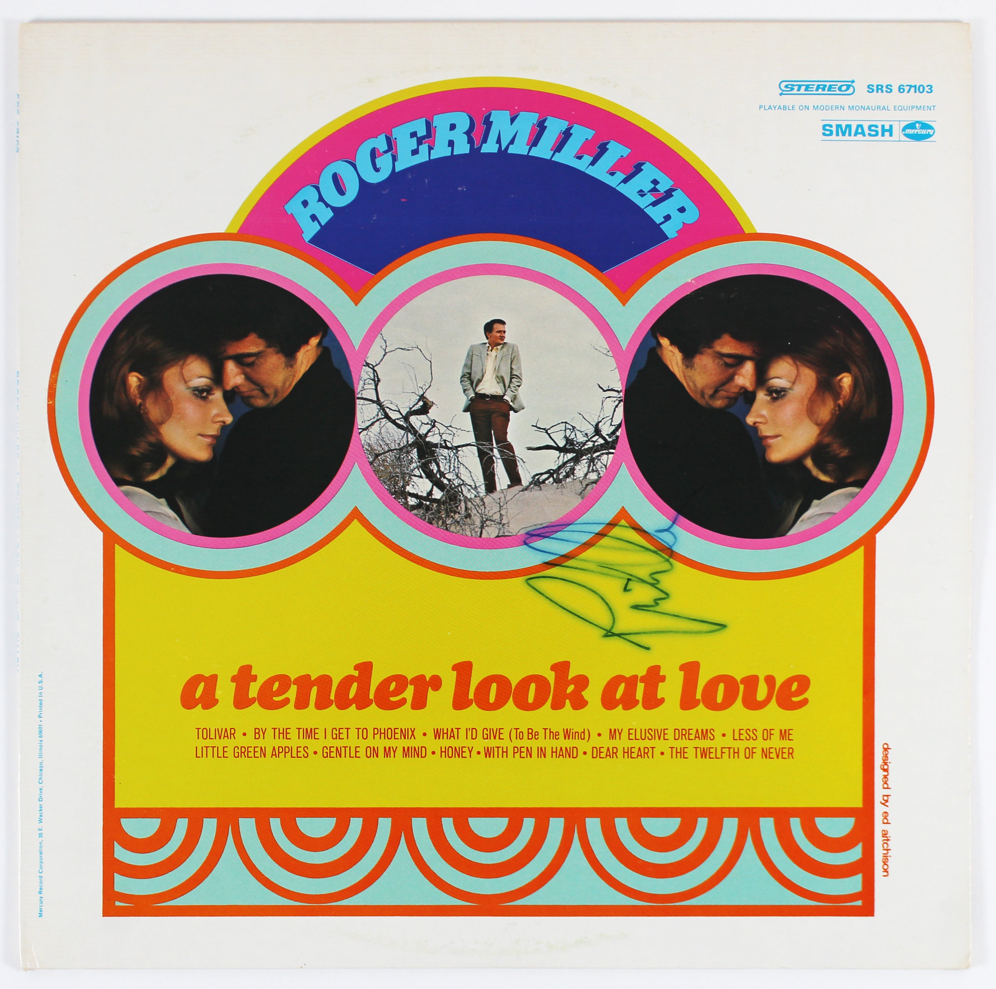 Roger Miller Authentic Signed A Tender Look At Love Album Cover BAS #BH027678