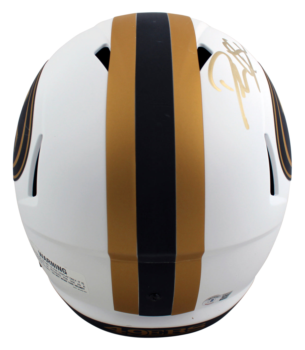 49ers Deion Sanders Signed Lunar Full Size Speed Rep Helmet BAS Witnessed
