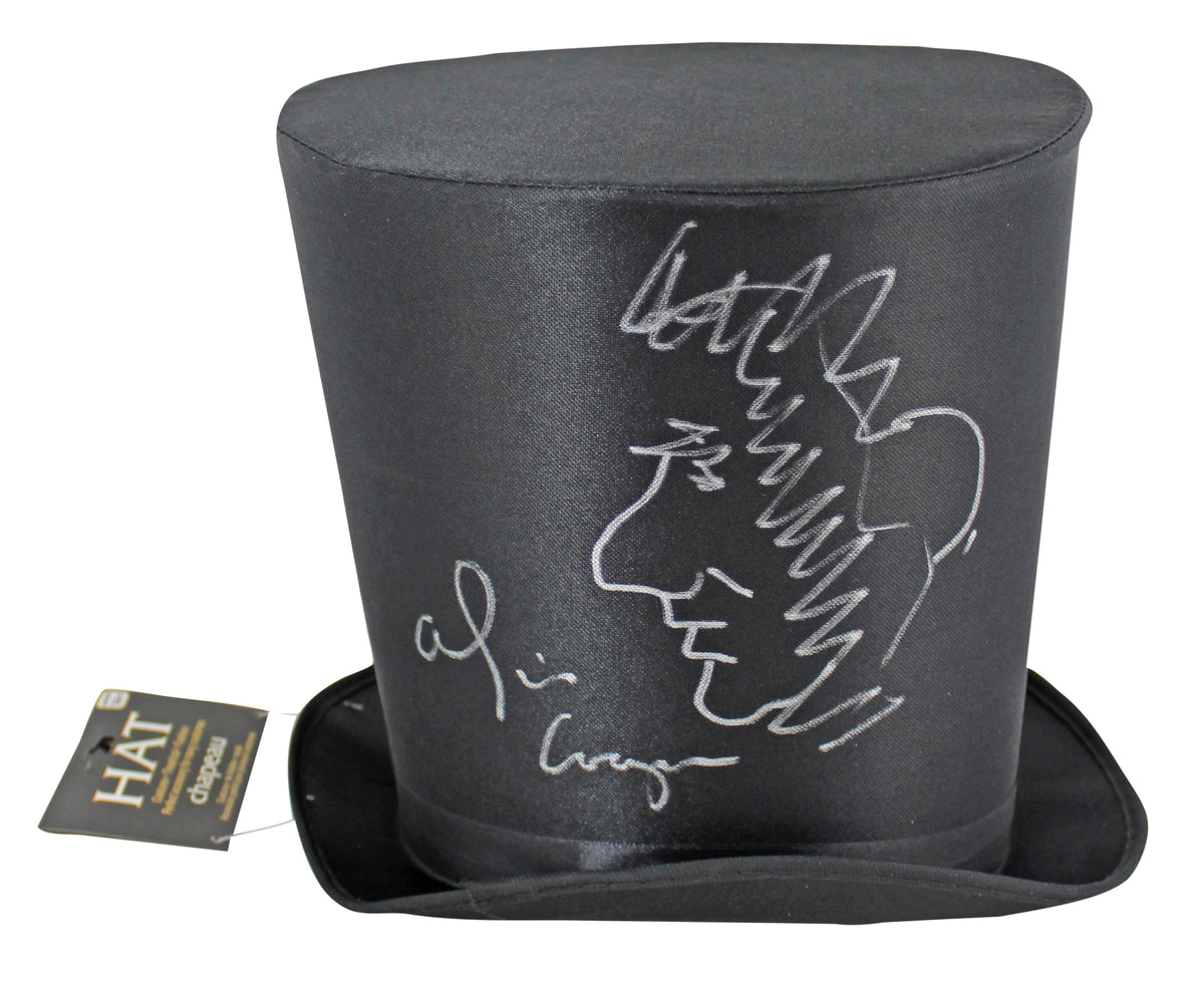 Alice Cooper Signed Costume Top Hat w/ Self Portrait Sketch BAS Witness #WC91137