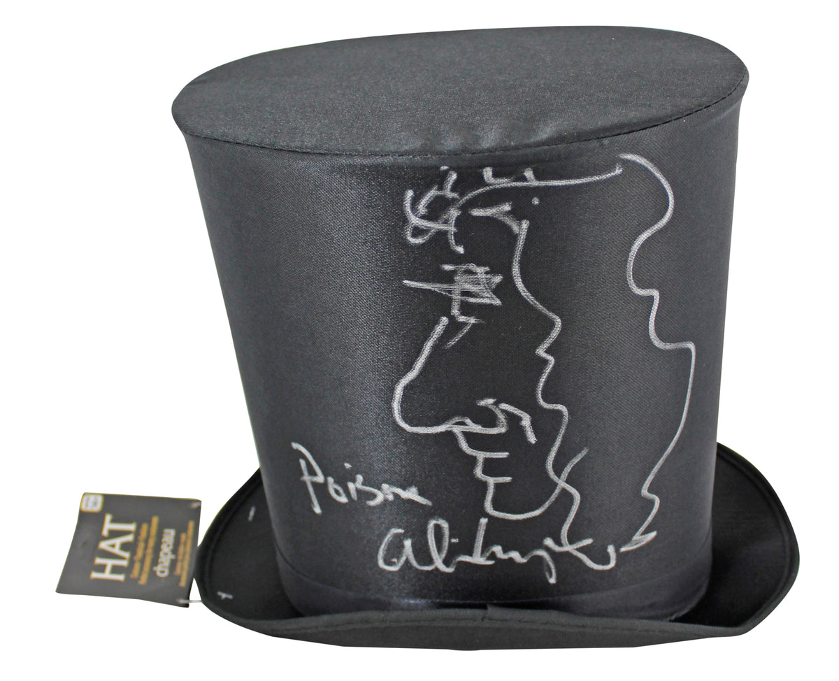 Alice Cooper Poison Signed Costume Top Hat w/ Self Portrait Sketch BAS #WC91138