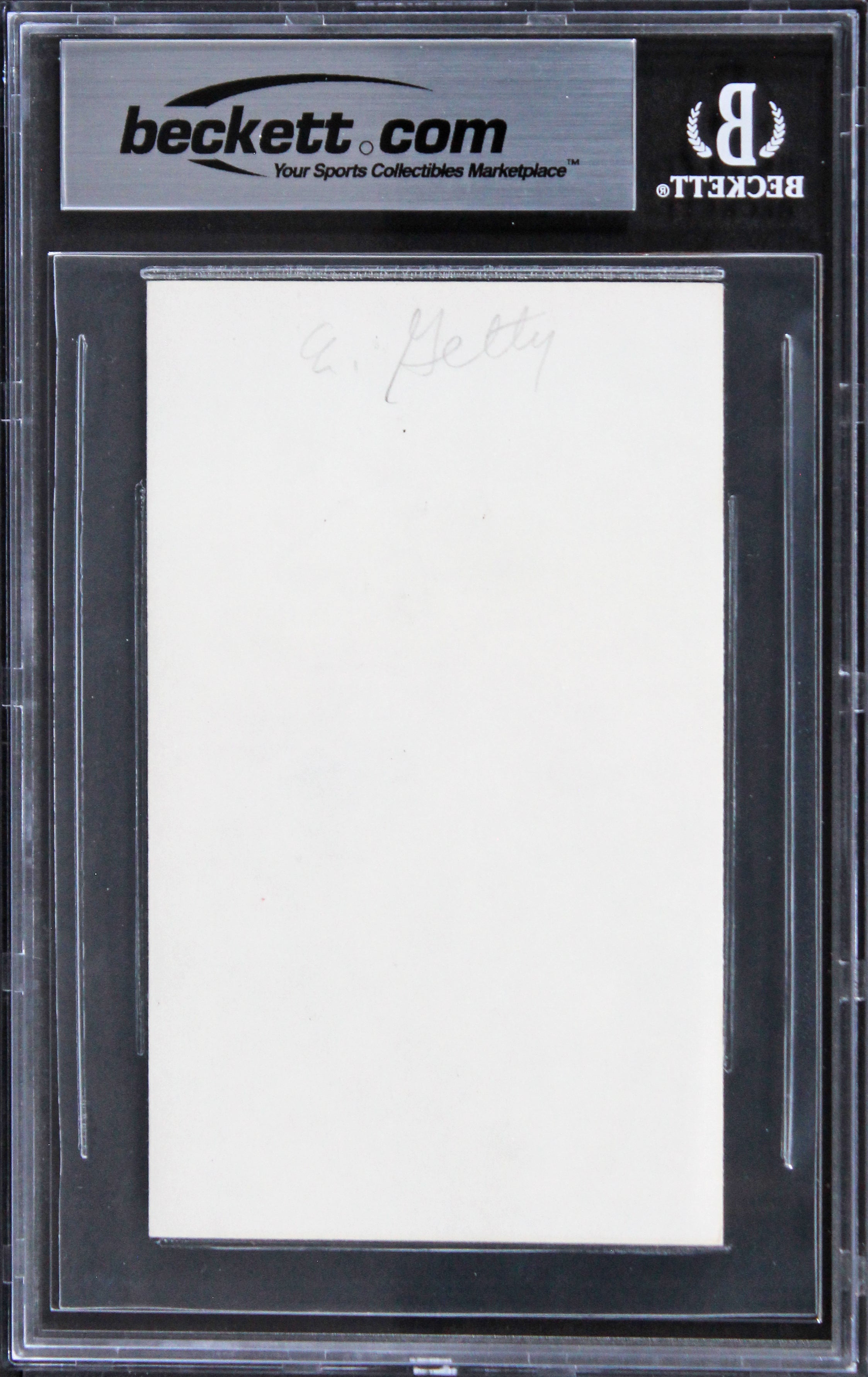 Estelle Getty The Golden Girls Authentic Signed 3x5 Index Card BAS Slabbed