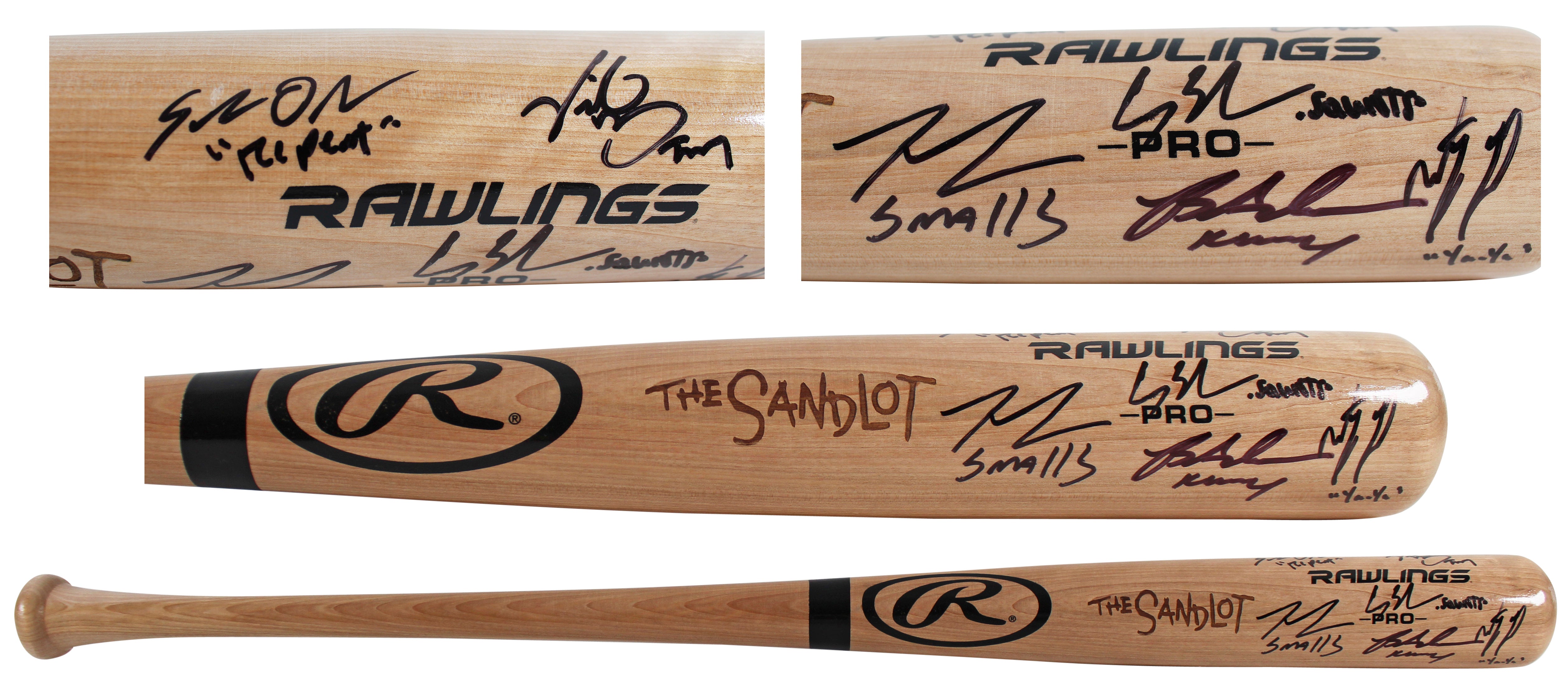 The Sandlot (6) Guiry, Leopardi, +4 Signed Baseball Bat w/Character Names BAS 1