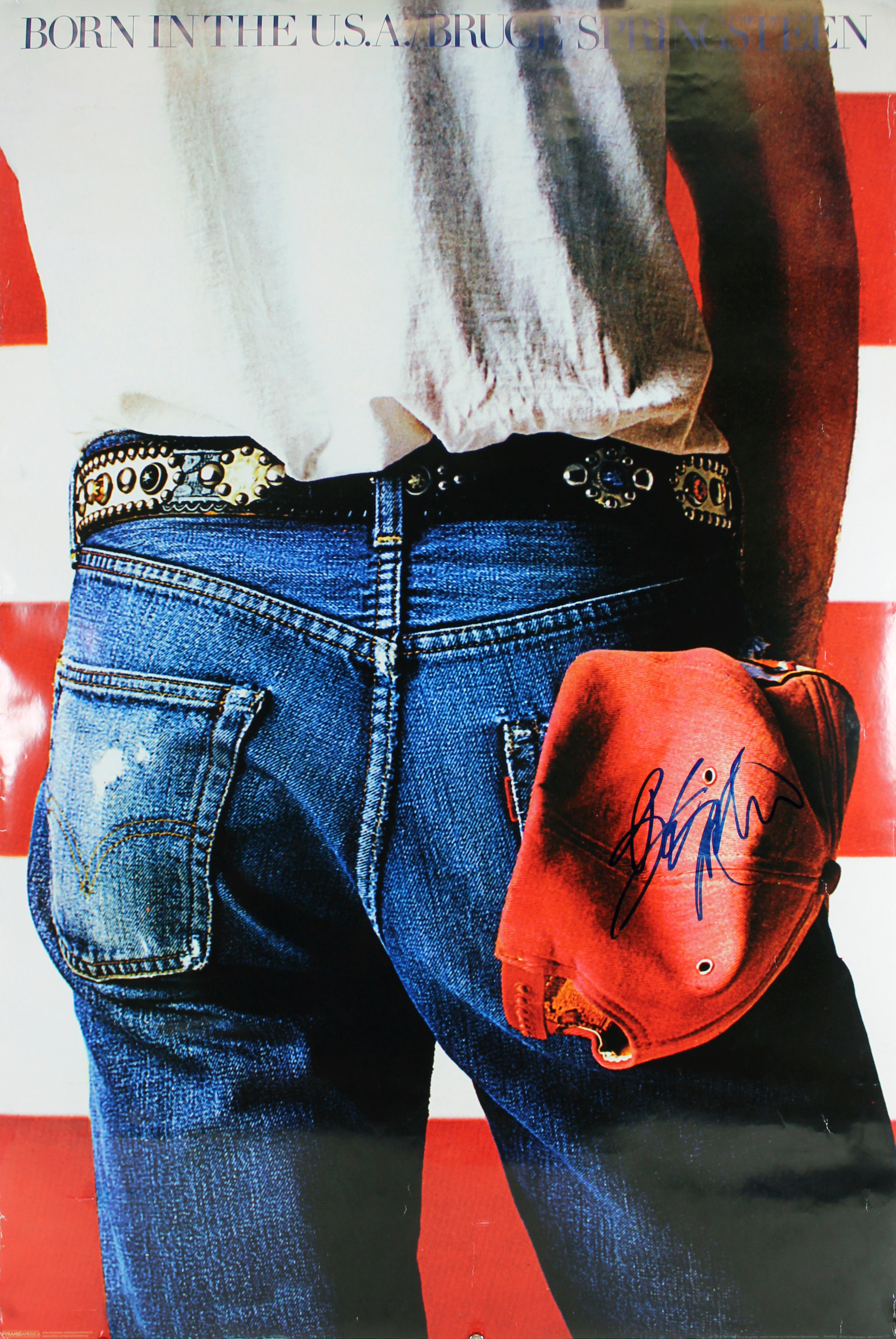 Bruce Springsteen Authentic Signed 24x36 Born In The U.S.A. Poster PSA #AA05334
