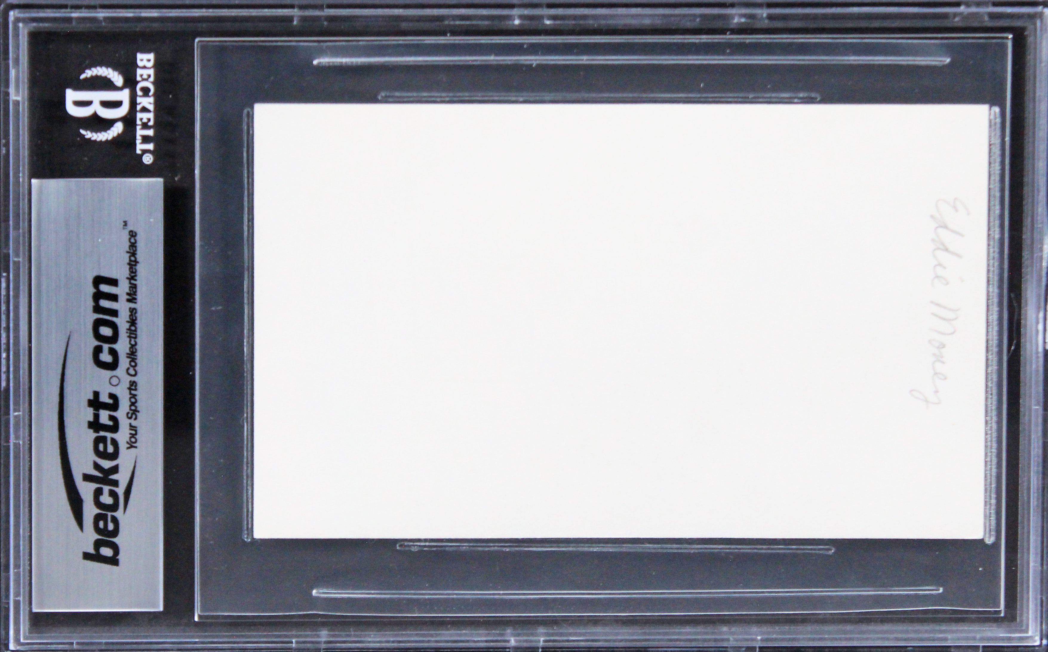 Eddie Money Musician Authentic Signed 3x5 Index Card Autographed BAS Slabbed 1