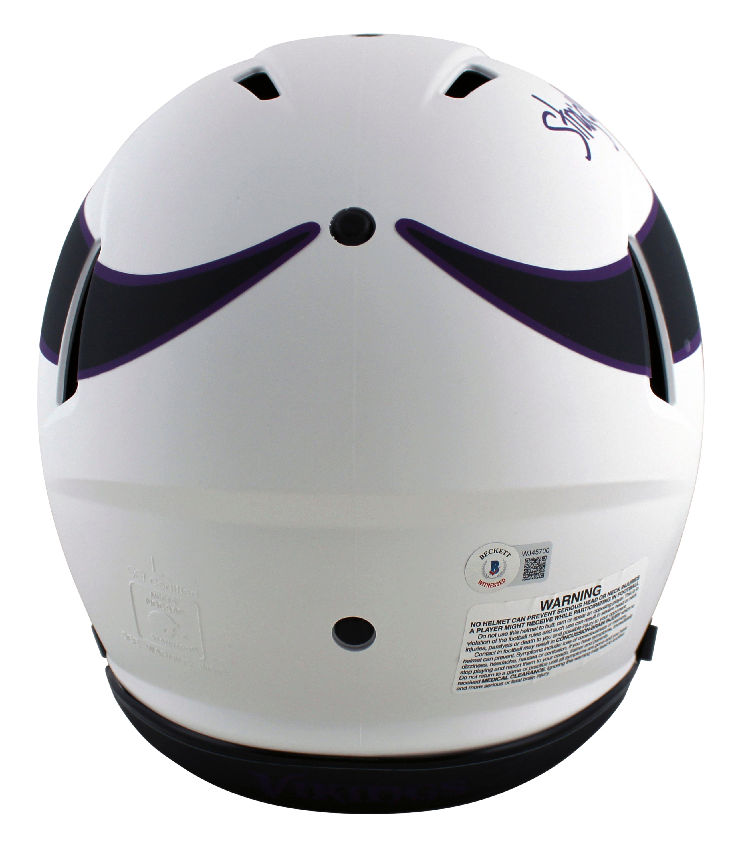 Vikings Randy Moss "SCH" Signed Lunar Full Size Speed Proline Helmet BAS Witness