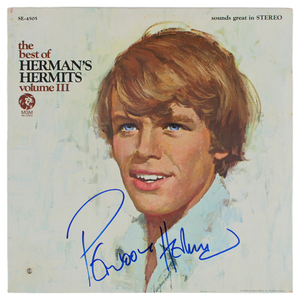 Peter Noone Signed Best Of Herman's Hermits Volume III Album Cover BAS #BG79183