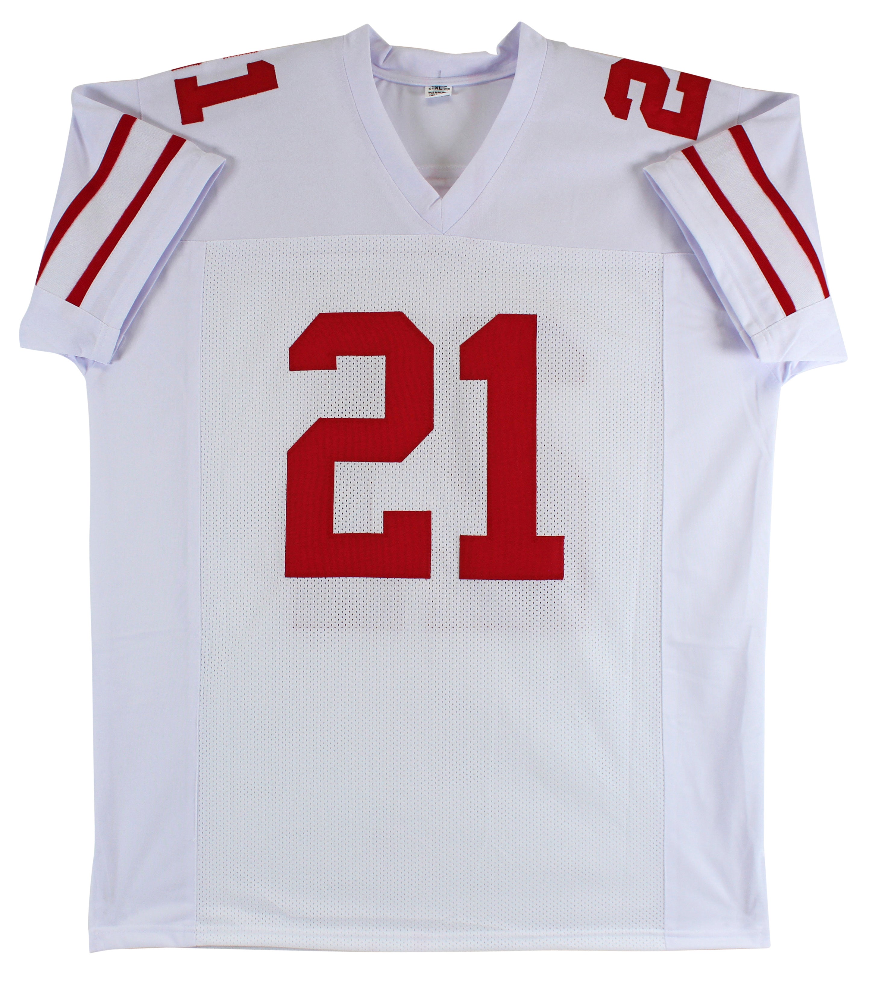 Deion Sanders Authentic Signed White Pro Style Jersey Autographed BAS Witnessed