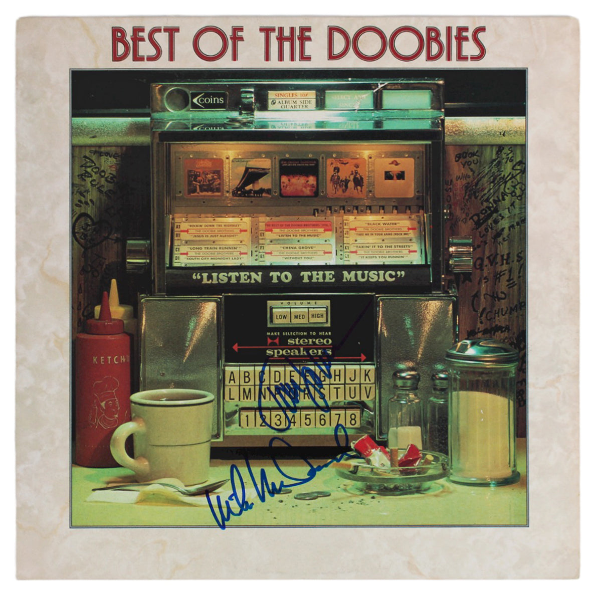 Michael McDonald & Tom Johnston Signed Best Of Doobies Album Cover BAS #BG79181