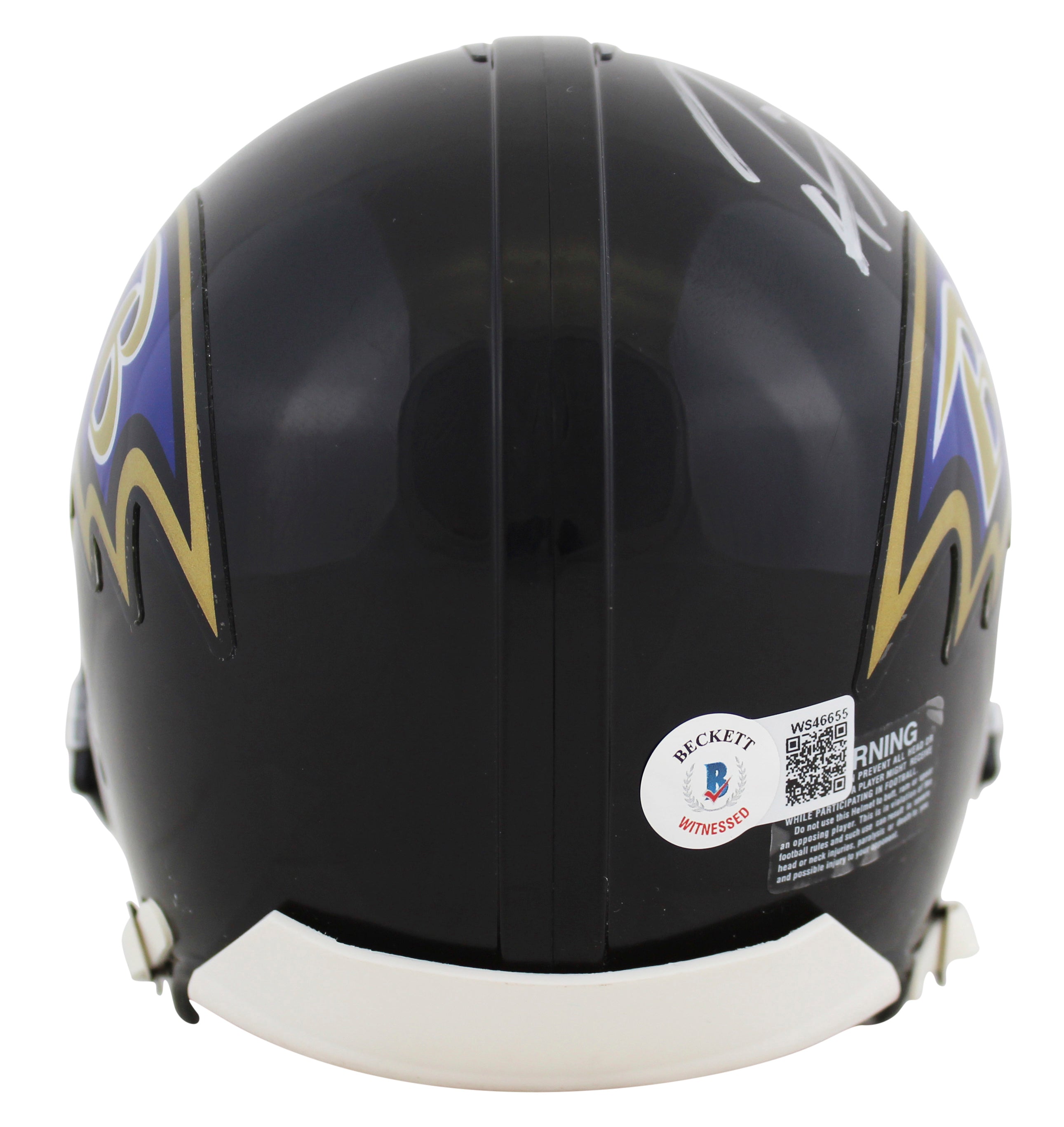 Ravens Ray Lewis Authentic Signed Rep Mini Helmet w/ Silver Sig BAS Witnessed