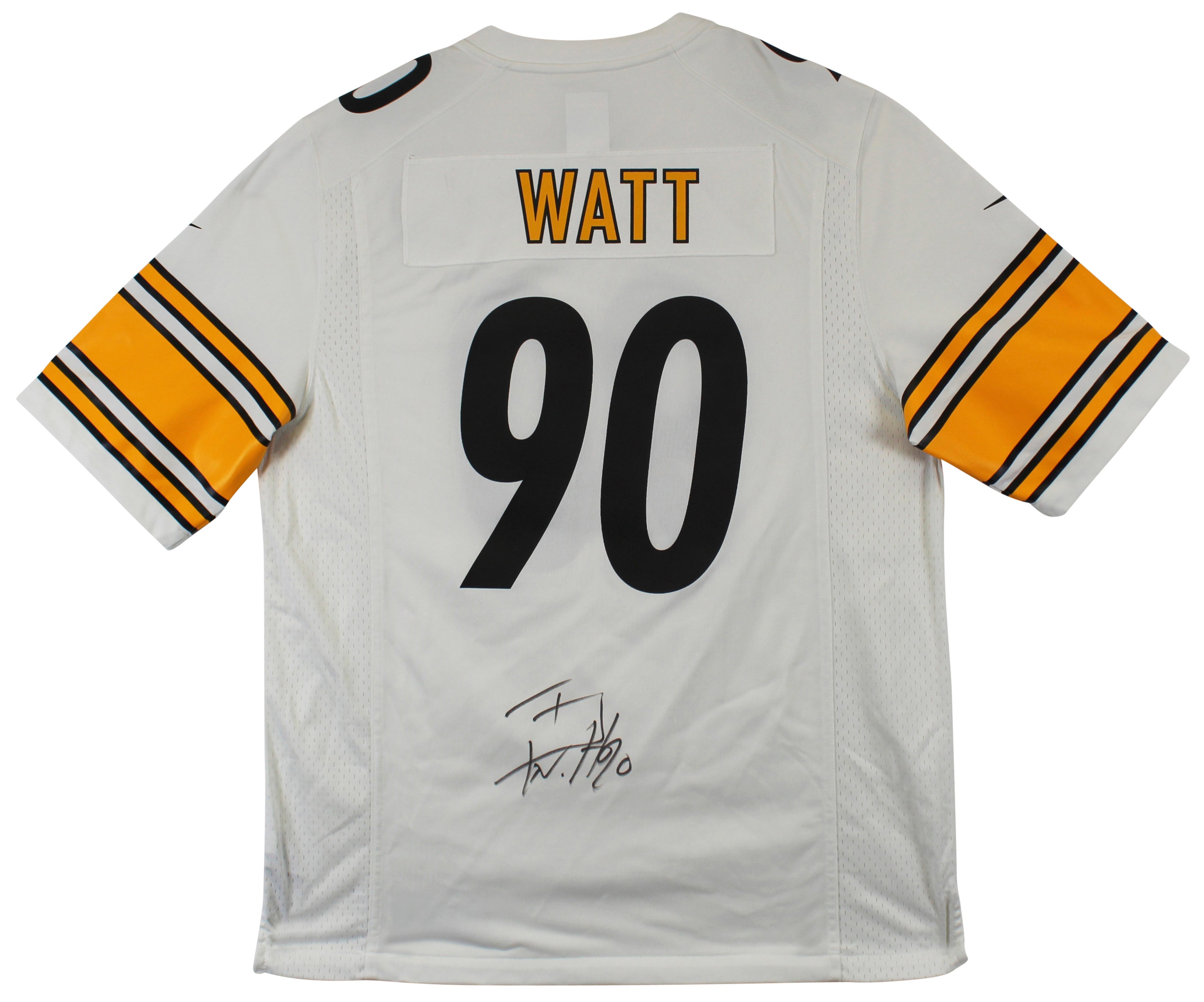Steelers T.J. Watt Authentic Signed White Nike Game Jersey BAS Witnessed