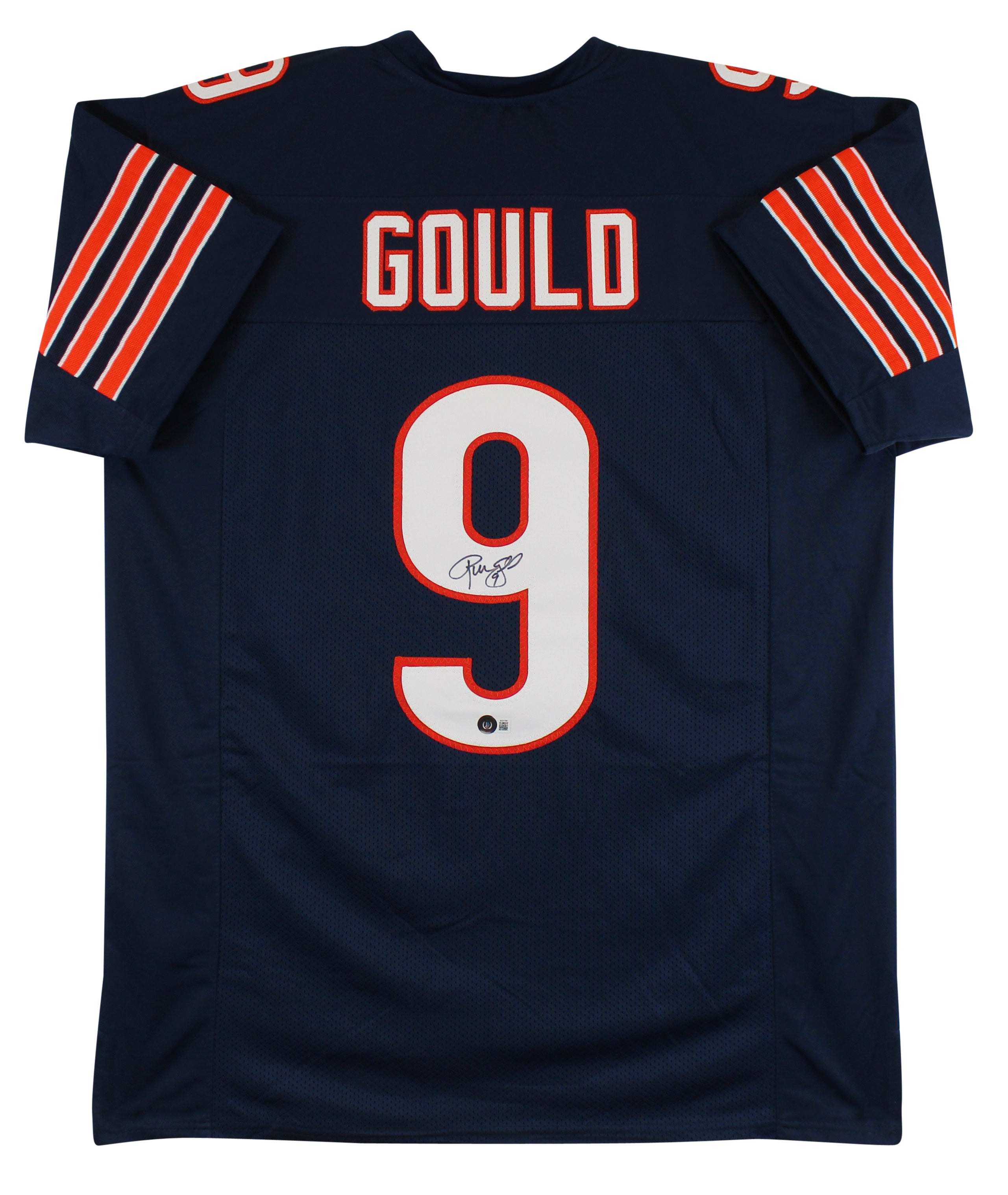 Robbie Gould Authentic Signed Navy Blue Pro Style Jersey BAS Witnessed