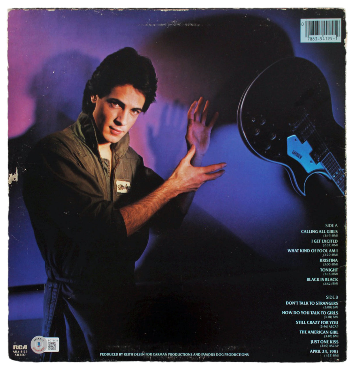 Rick Springfield Signed Success Hasn't Spoiled Me Yet Album Cover BAS #BG79178