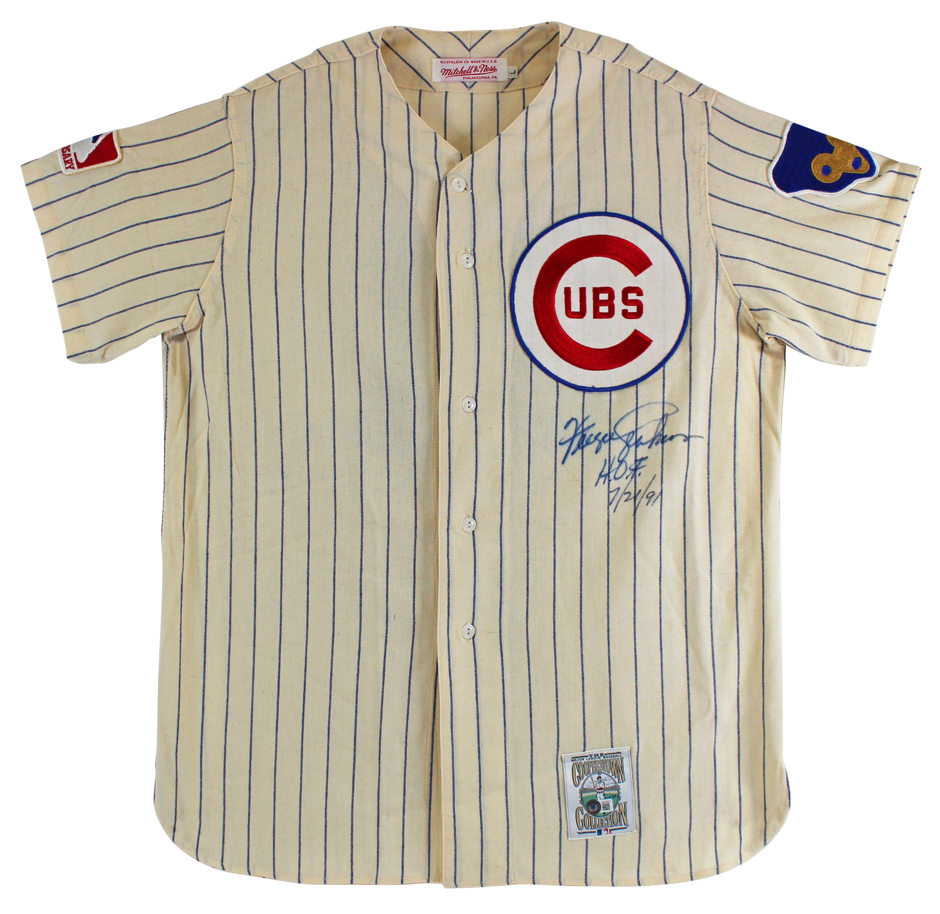 Cubs Fergie Jenkins "HOF 7/21/91" Signed Pinstripe CC M&N Jersey BAS #BD20041