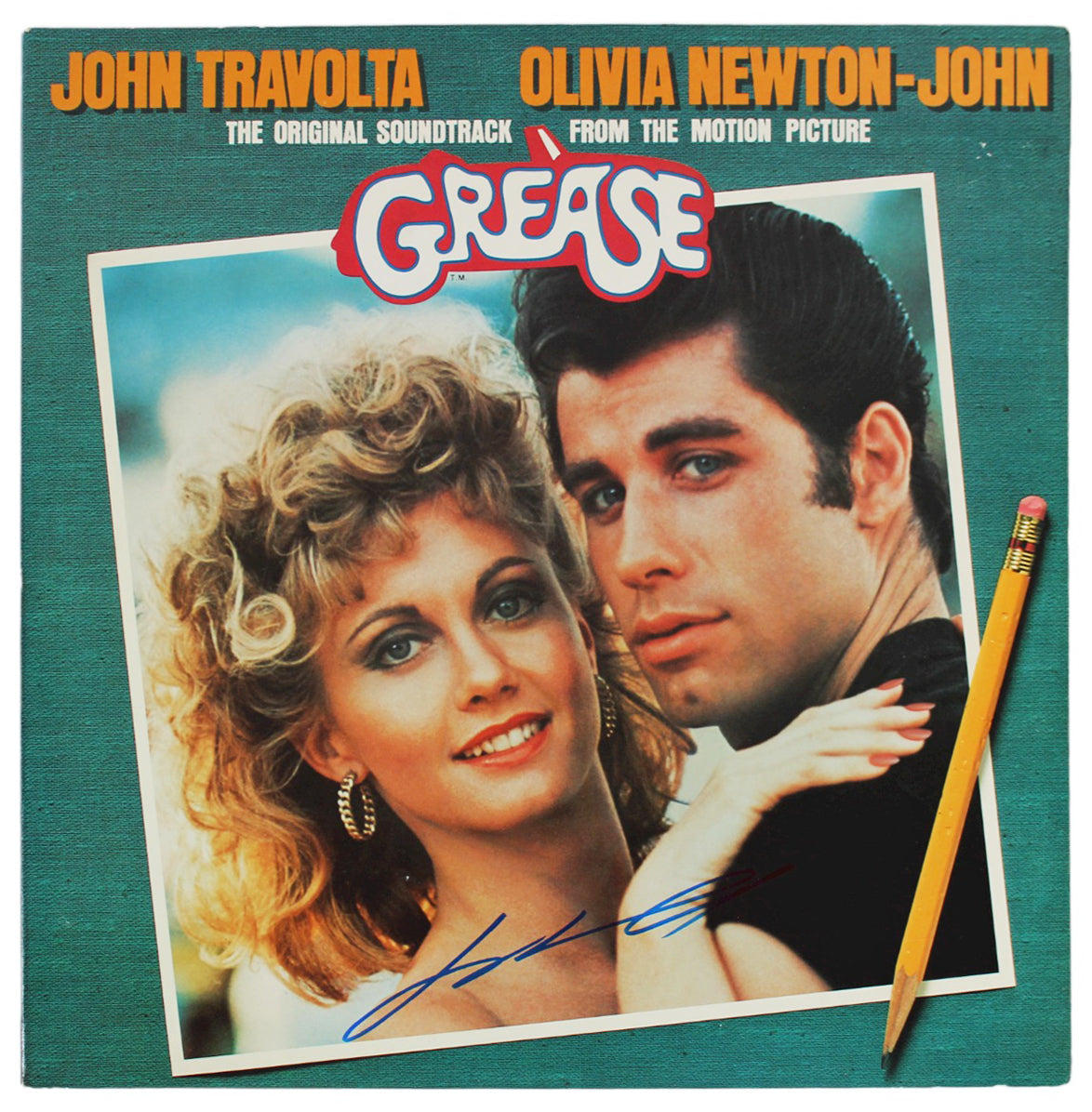 John Travolta Authentic Signed Grease Soundtrack Album Cover BAS #BG83136