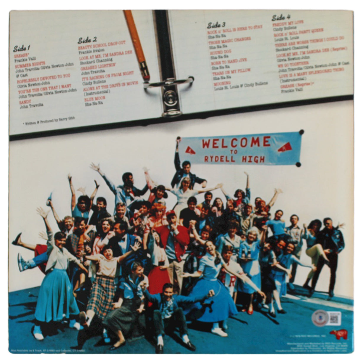 John Travolta Authentic Signed Grease Soundtrack Album Cover BAS #BG83136