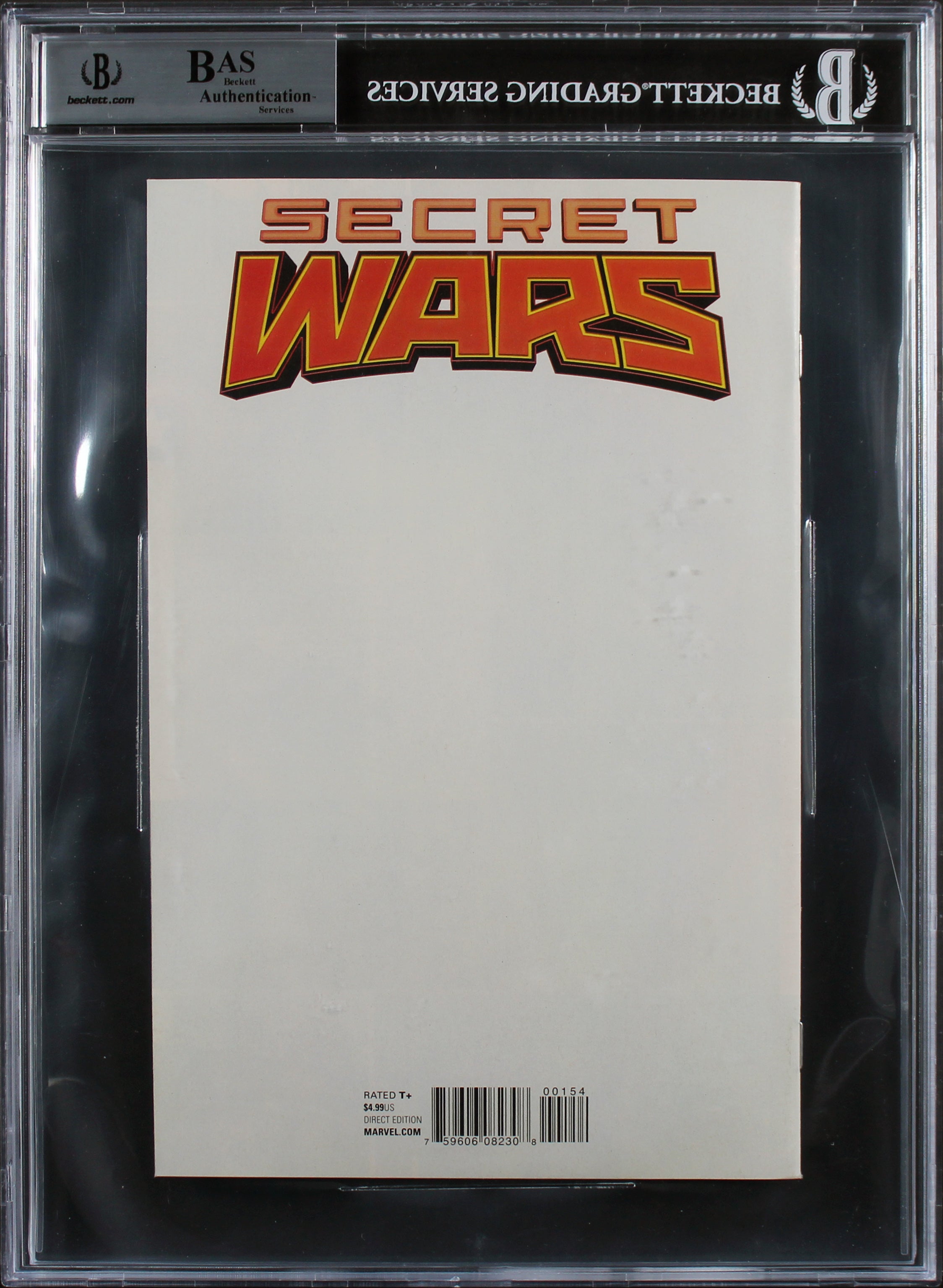 Stan Lee & Ed McGuinness "Nuff Said!" Signed Secret Wars Variant Comic BAS Slab