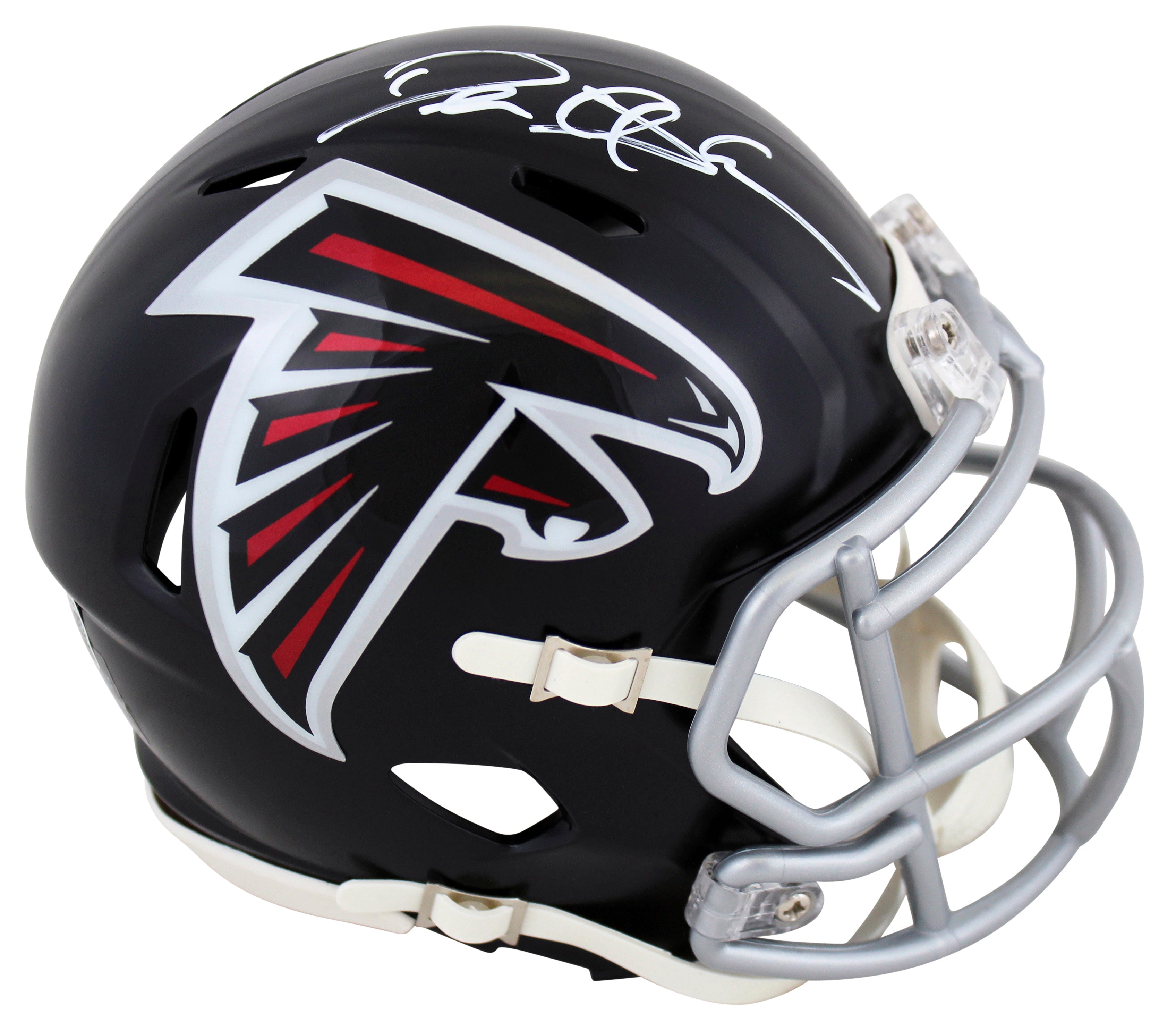 Falcons Deion Sanders Authentic Signed 2020 Speed Mini Helmet BAS Witnessed