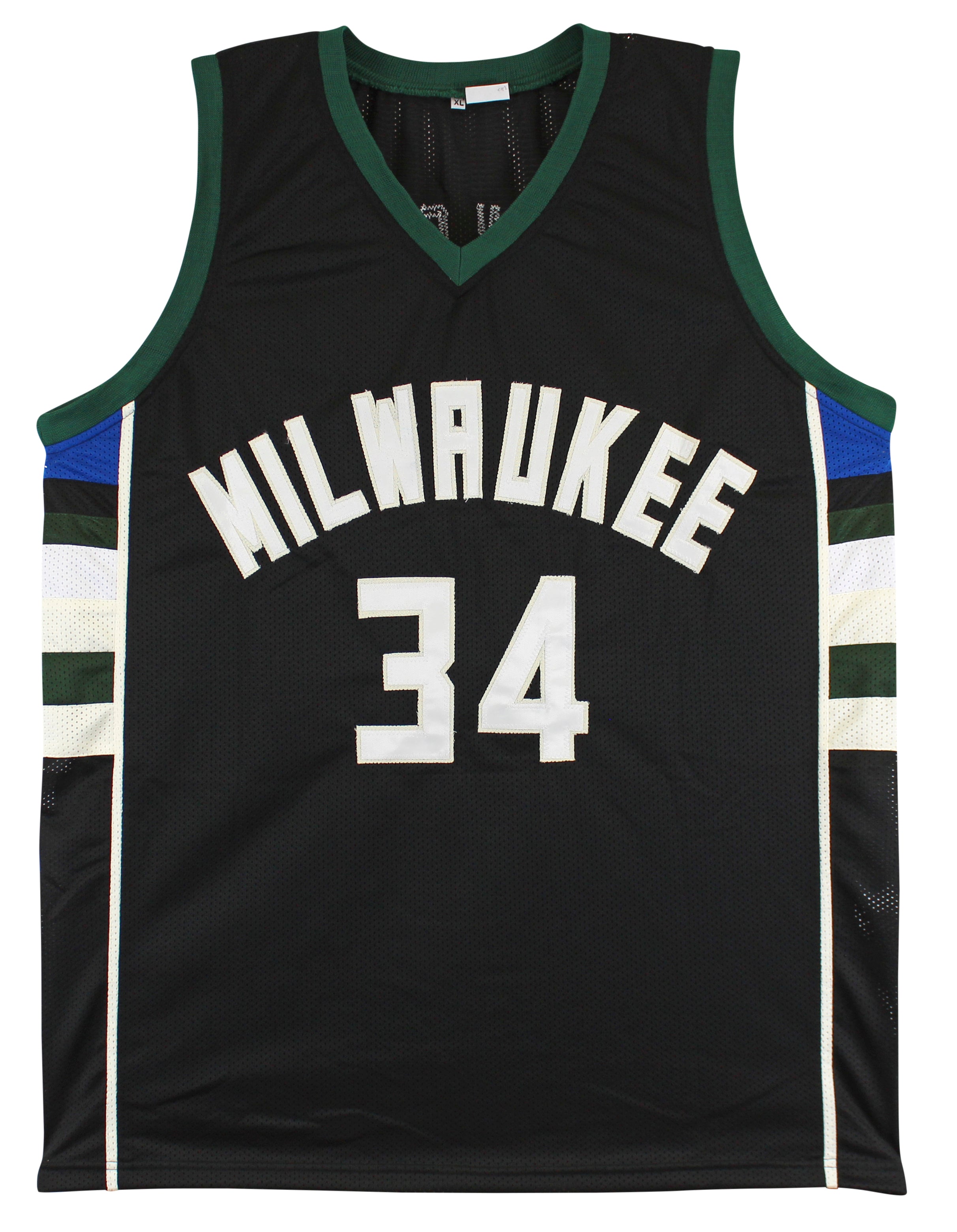Giannis Antetokounmpo Authentic Signed Black Pro Style Jersey Autographed JSA