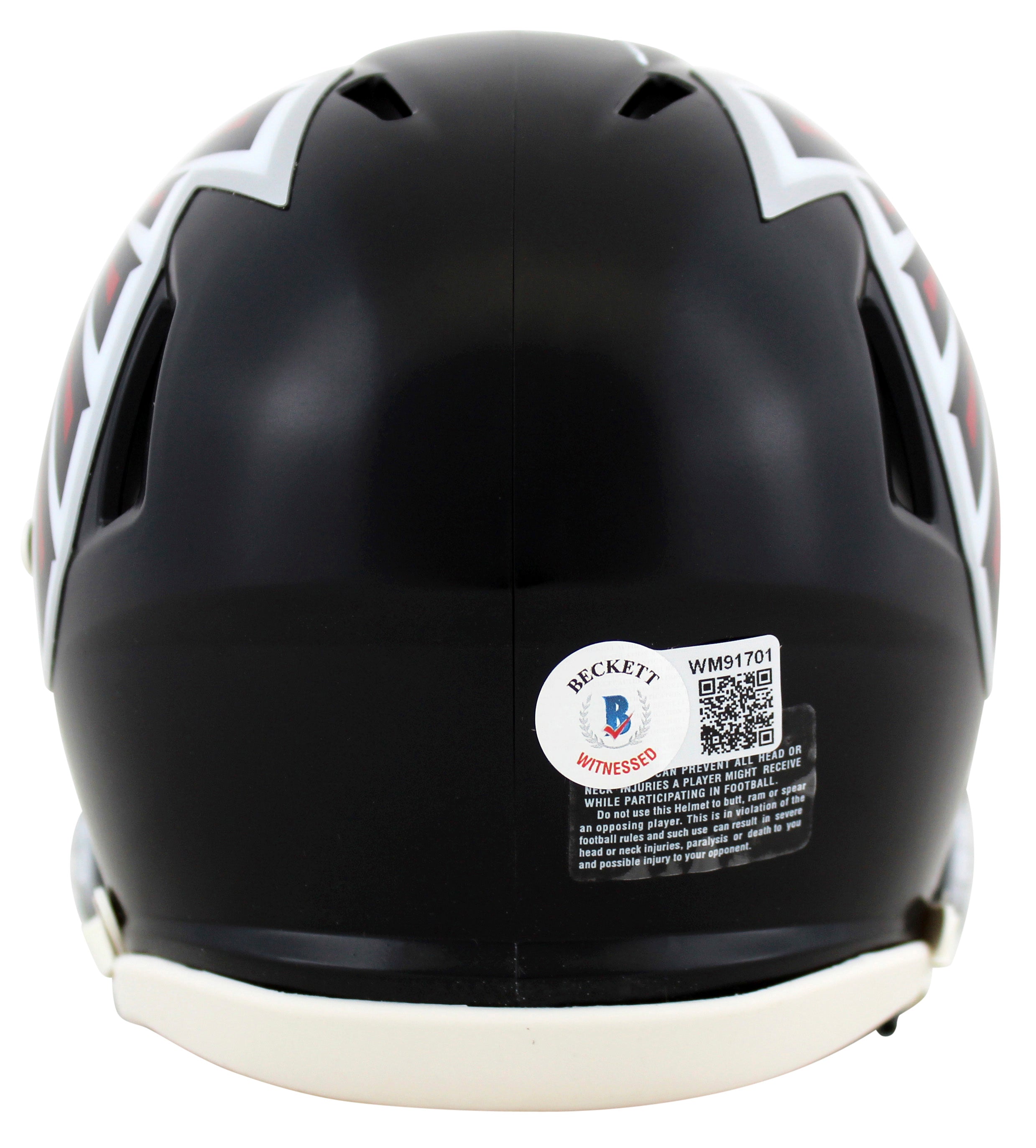 Falcons Deion Sanders Authentic Signed 2020 Speed Mini Helmet BAS Witnessed