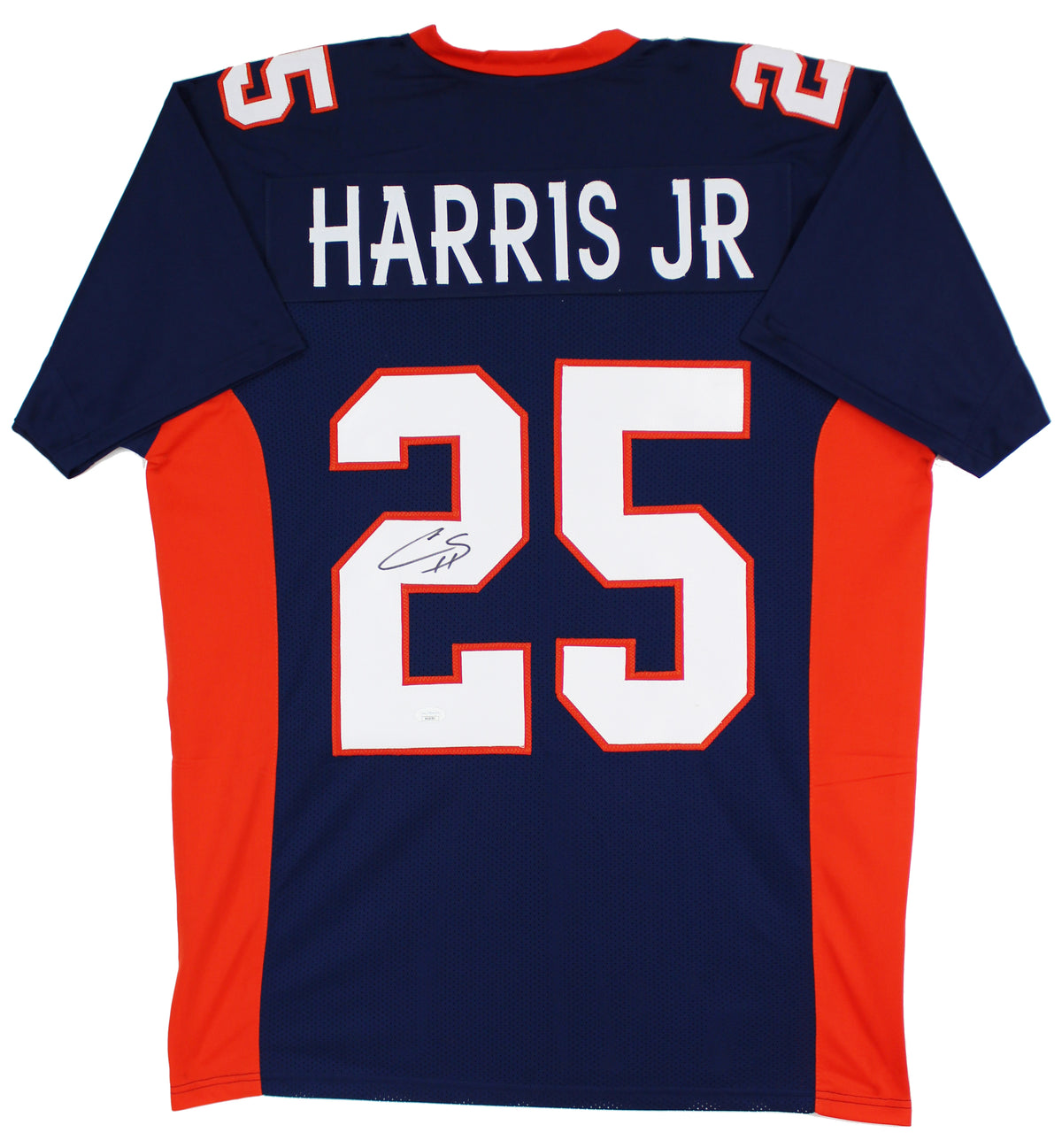 Chris Harris Jr. Authentic Signed Navy Blue Pro Style Jersey Autographed JSA
