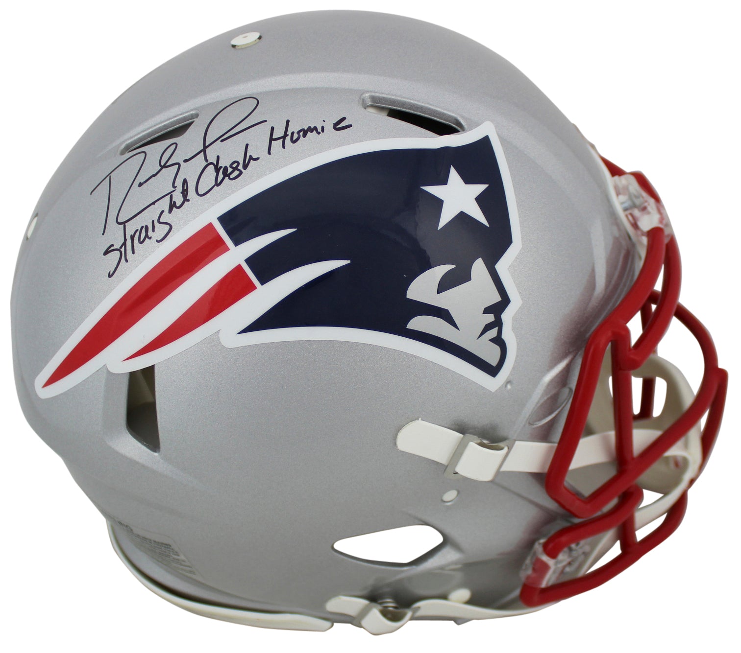 Patriots Randy Moss "Straight Cash Homie"
Signed Proline F/S Speed Helmet BAS