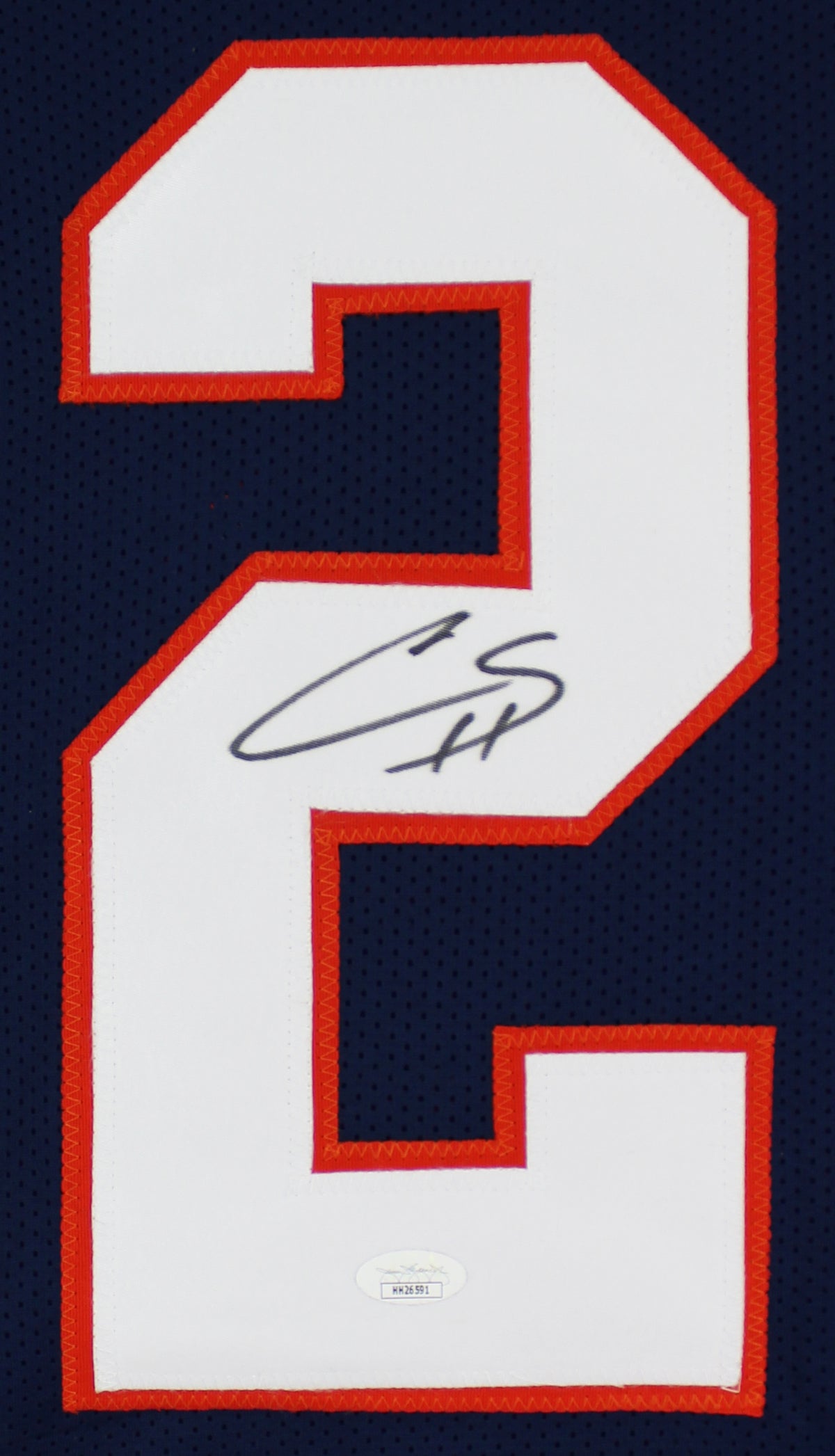 Chris Harris Jr. Authentic Signed Navy Blue Pro Style Jersey Autographed JSA