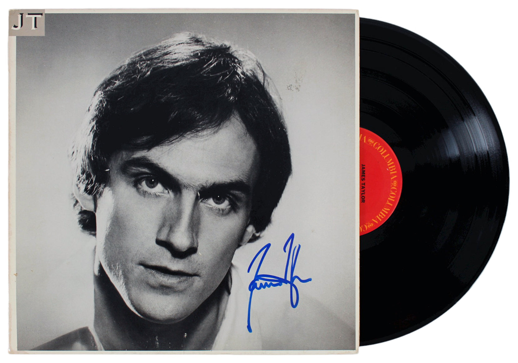James Taylor Authentic Signed JT Album Cover Autographed BAS #BG90653