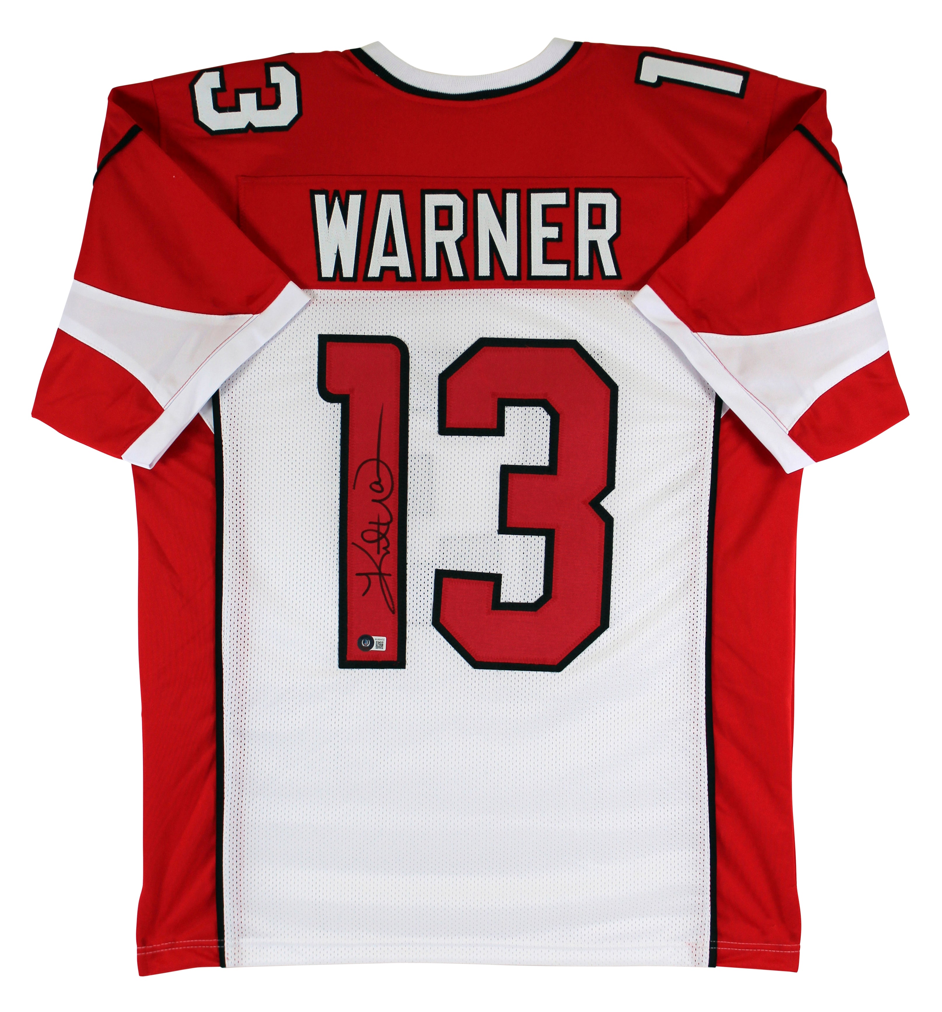 Kurt Warner Authentic Signed White Pro Style Jersey Autographed BAS Witnessed