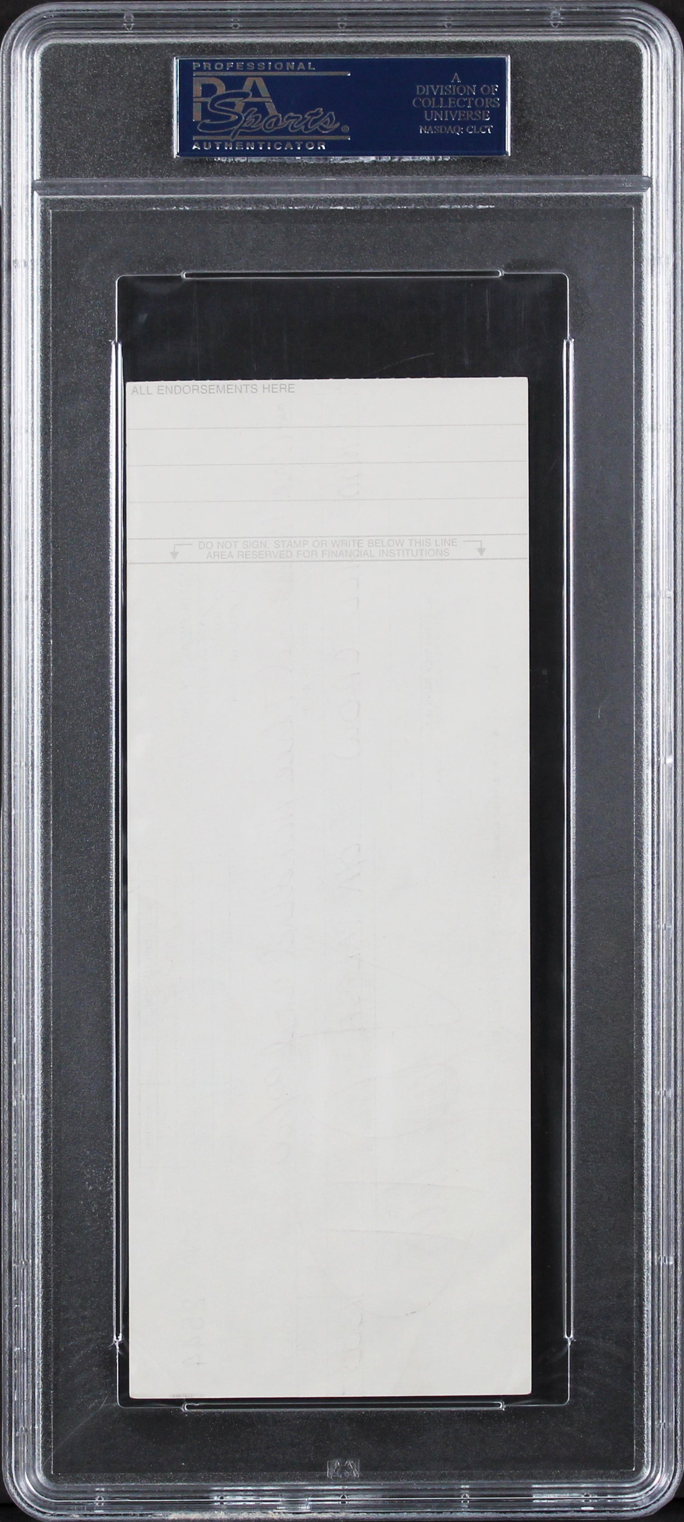 Jerry Garcia Grateful Dead Authentic Signed 3x8.25 1990 Check PSA/DNA Slabbed