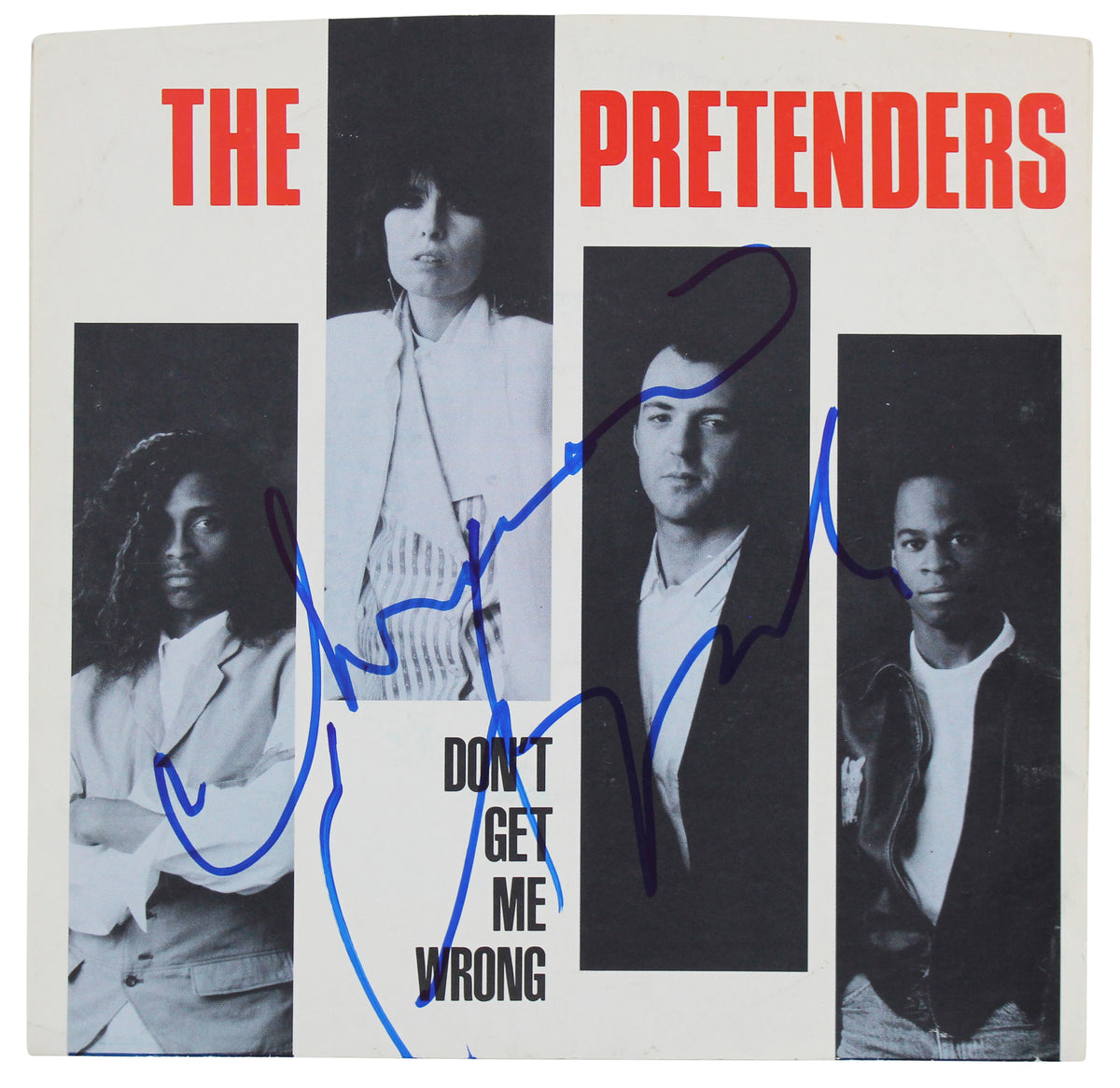 Chrissie Hynde The Pretenders Signed Don't Get Me Wrong 45 RPM Album Cover BAS