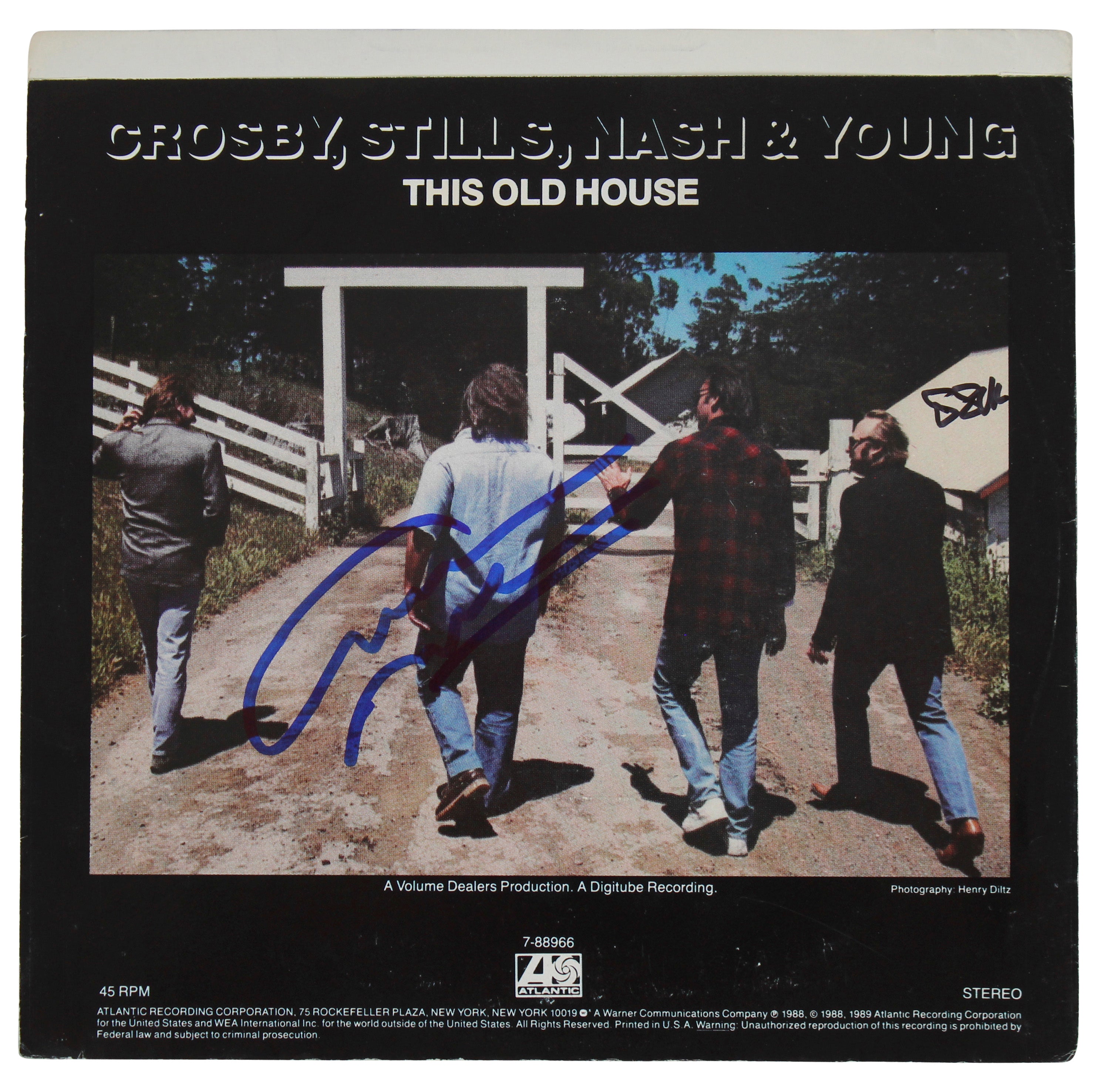 Graham Nash CSN&Y Authentic Signed Got It Made 45 RPM Album Cover BAS #BF88846
