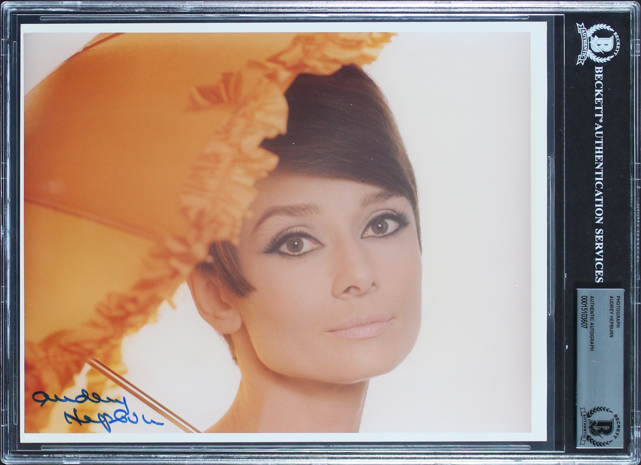 Audrey Hepburn Breakfast At Tiffany's Authentic Signed 8x10 Photo BAS Slabbed