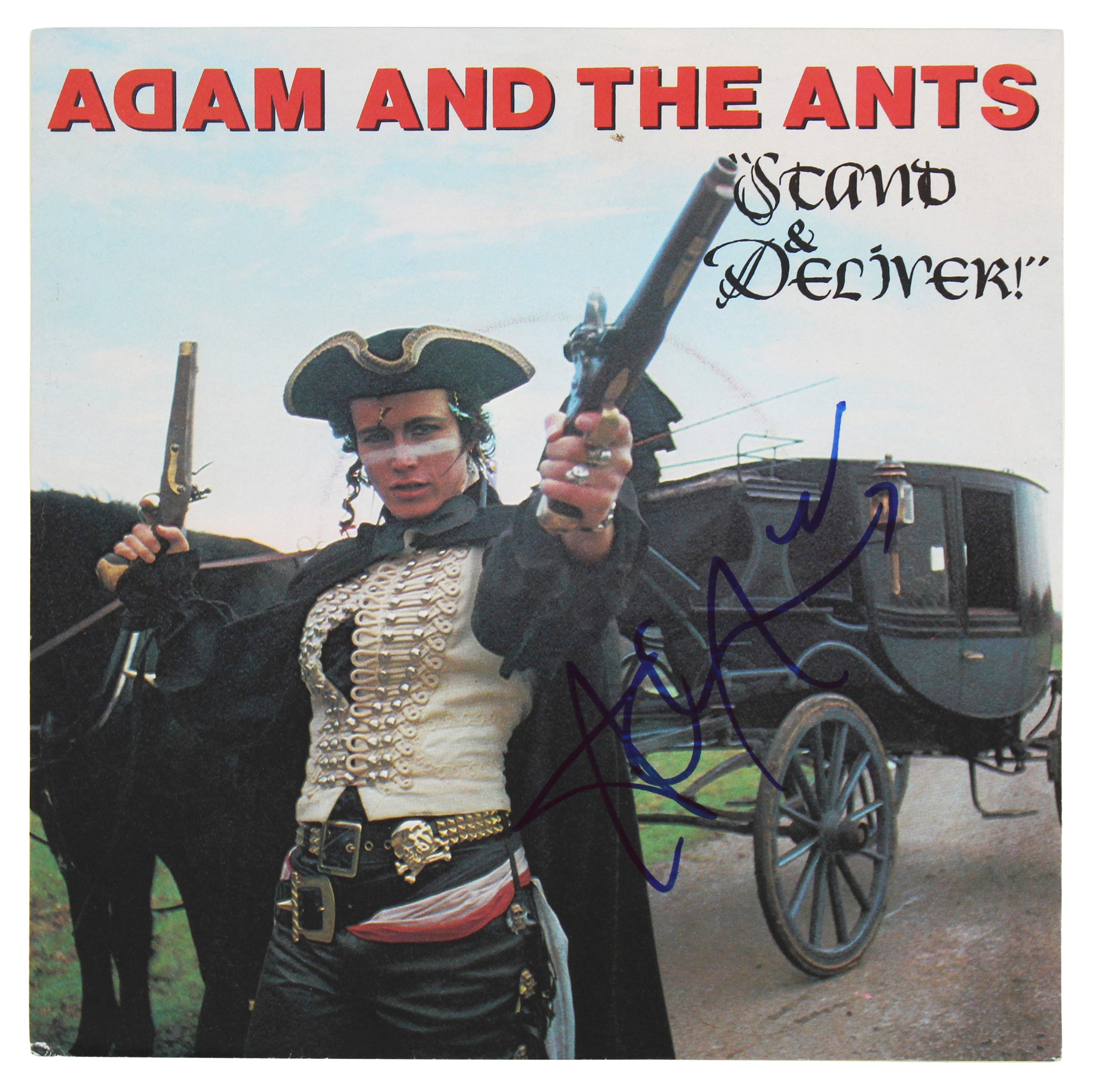 Adam Ant Authentic Signed Stand & Deliver 45 RPM Album Cover BAS #BF88847