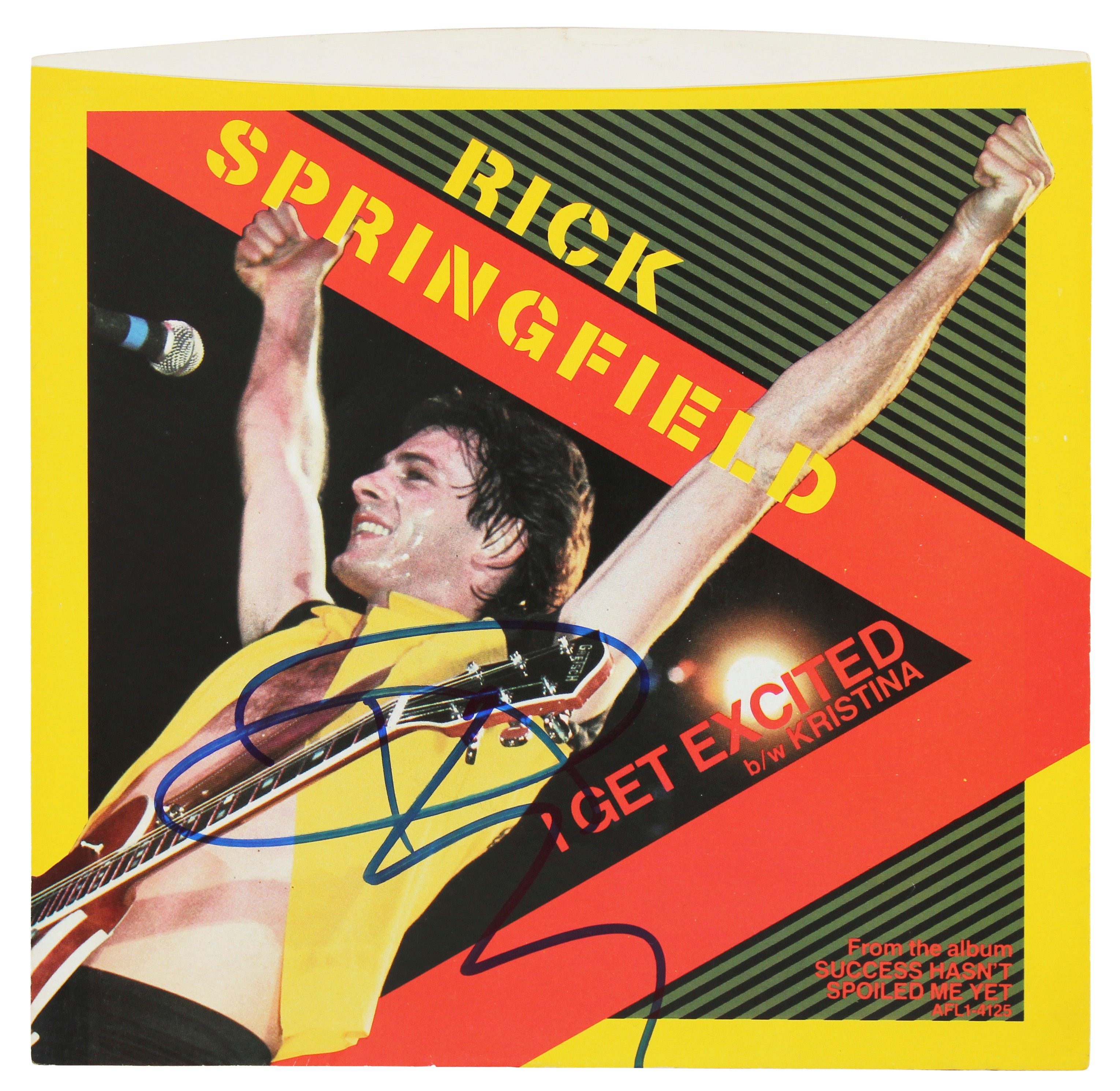 Rick Springfield Authentic Signed I Get Excited 45 RPM Album Cover BAS #BF88848